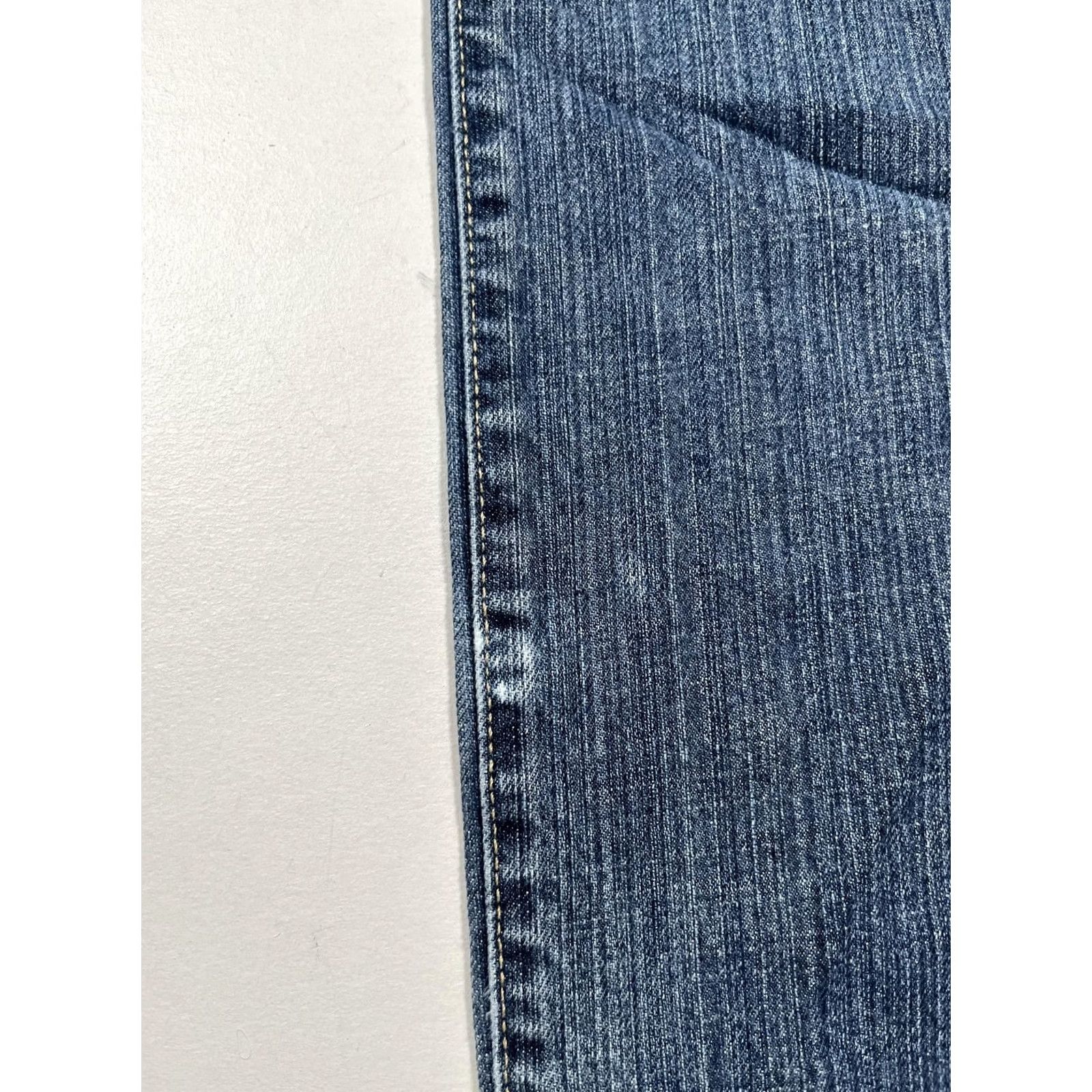 Lucky Brand Lucky Brand 221 Slim Straight Jeans Mens 34 Blue Medium Wash Denim Distressed Pockets Logo 221 Slim Straight-R Zip Fly Size US 34 / EU 50 - 4 Thumbnail