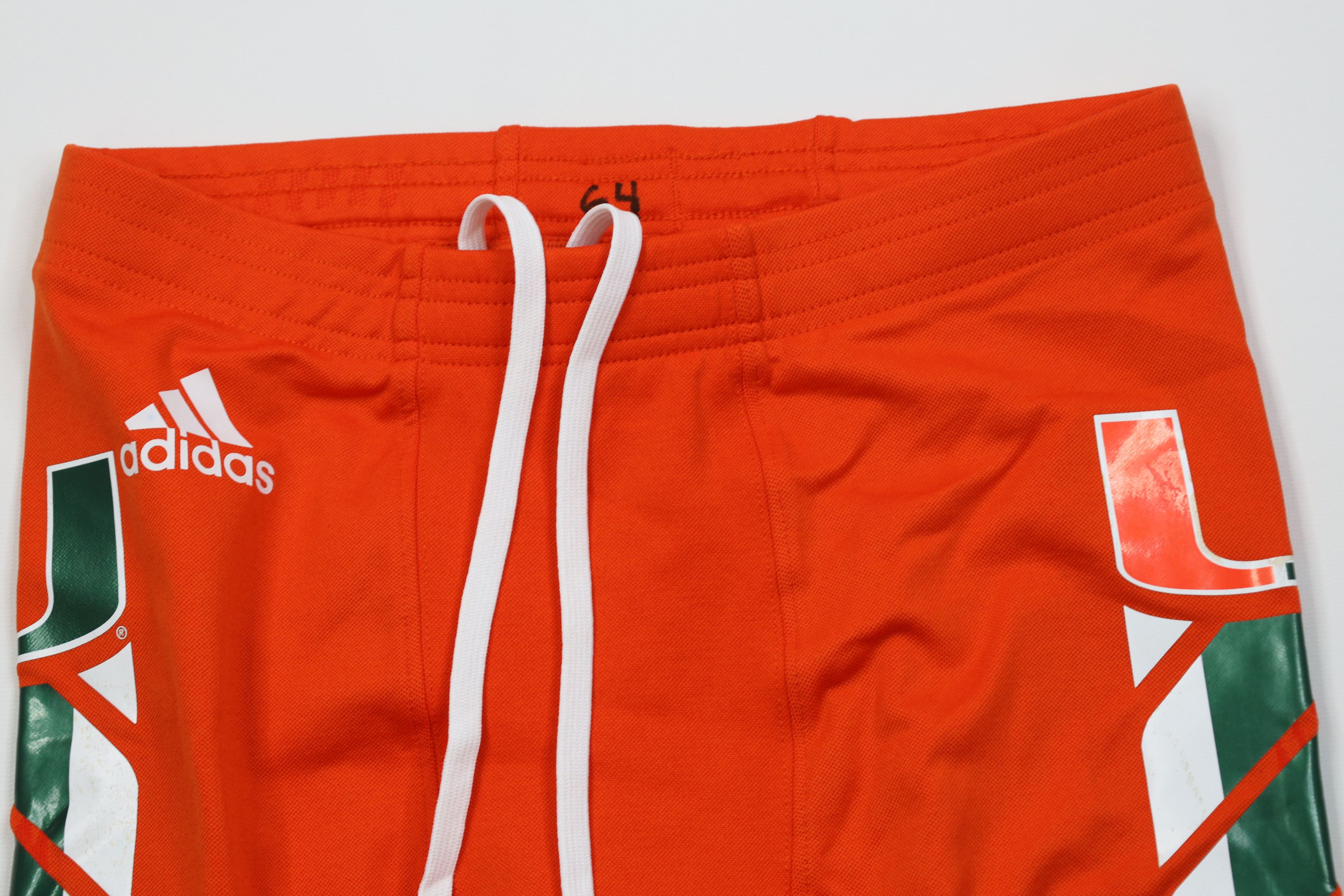 Adidas Adidas 2016 Game Used University of Miami Hurricanes Pants Size US 38 / EU 54 - 2 Thumbnail