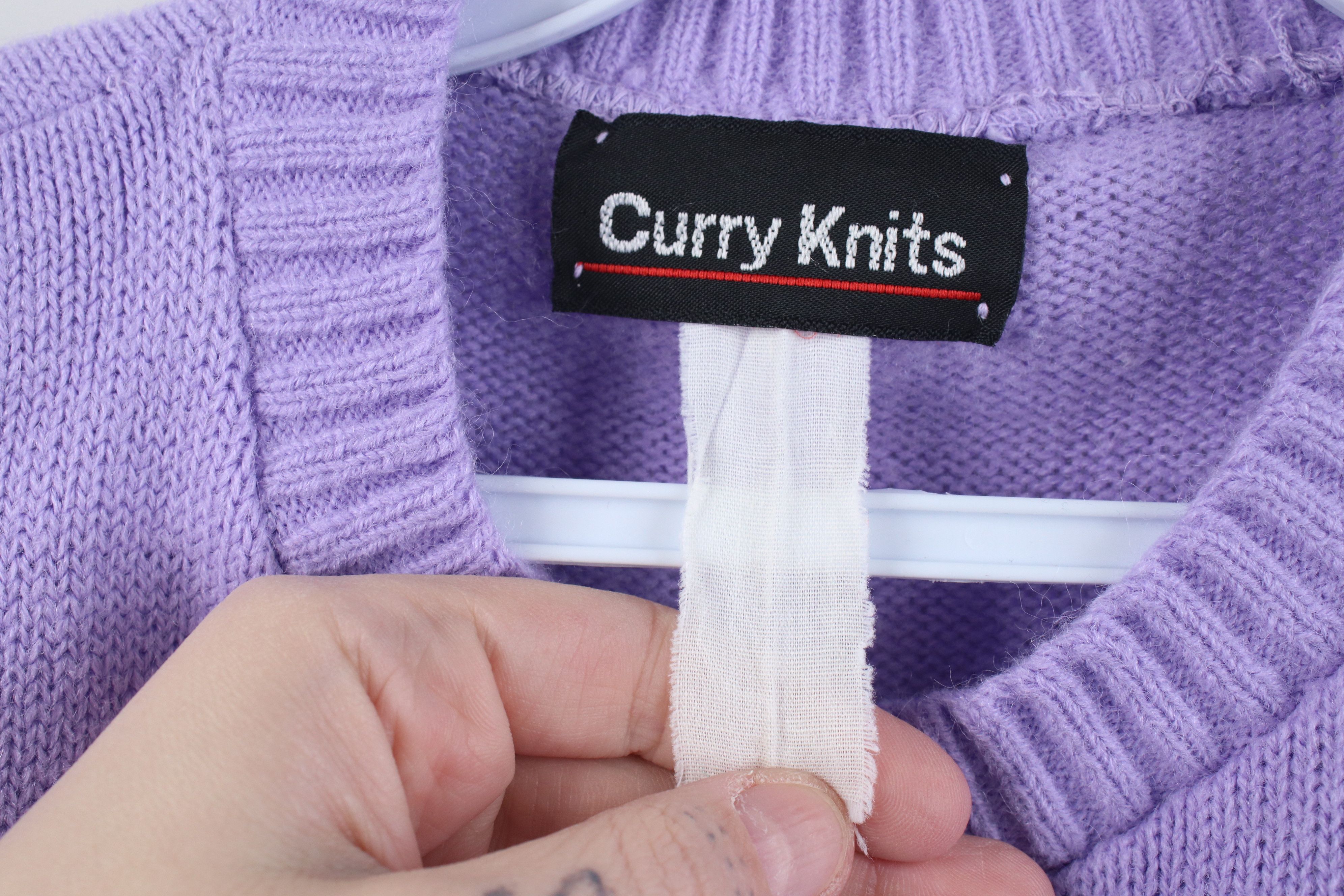 Vintage Vintage 90s Streetwear Ribbed Knit Sweater Lilac Purple Size M / US 6-8 / IT 42-44 - 8 Thumbnail