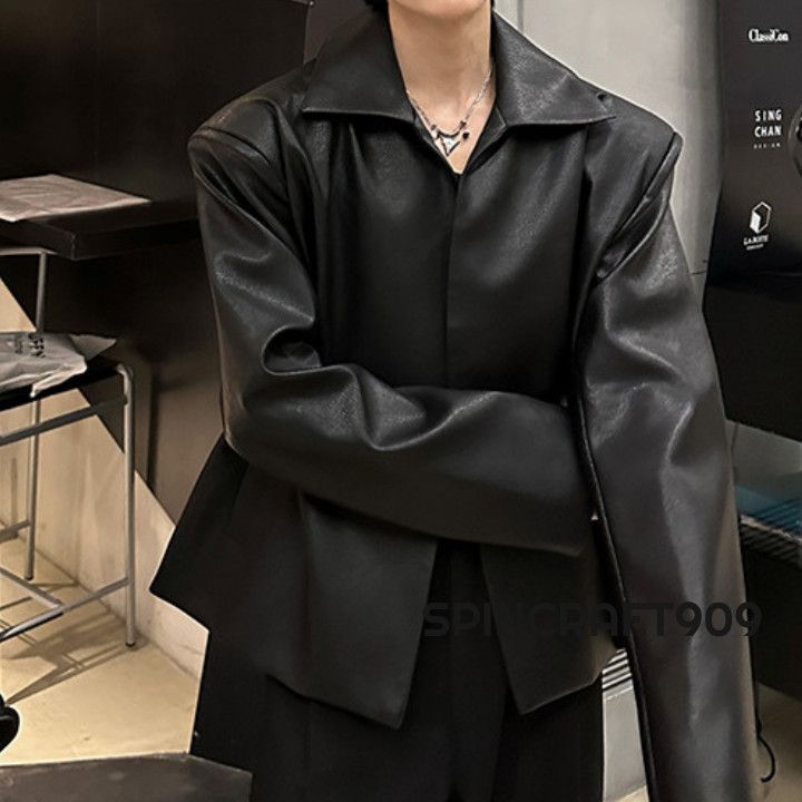 Other Black Faux Leather Jacket Size US M / EU 48-50 / 2 - 2 Thumbnail