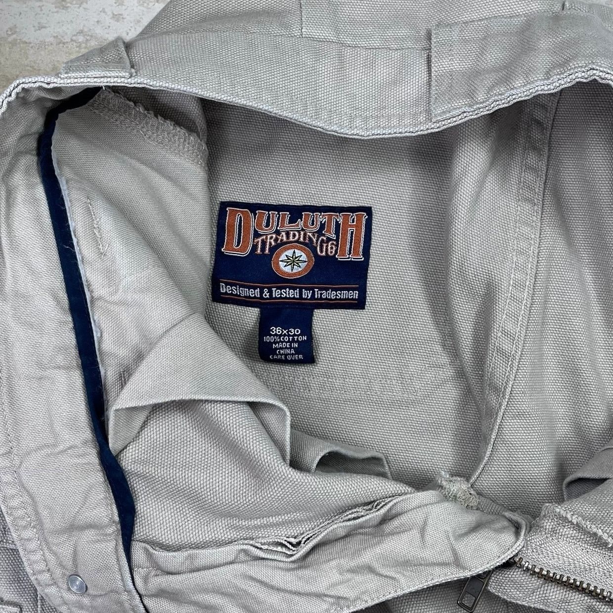 Duluth Trading Company × Vintage Duluth Trading Cargo Pants Tan Cotton Canvas Baggy Wide Leg Size US 36 / EU 52 - 4 Thumbnail
