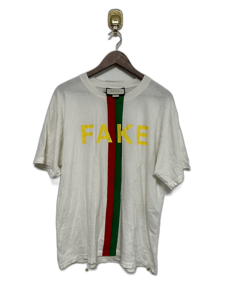Gucci Gucci 'Not Fake' Print Short Sleeve T-Shirt-2508 Size US S / EU 44-46 / 1 - 1 Thumbnail