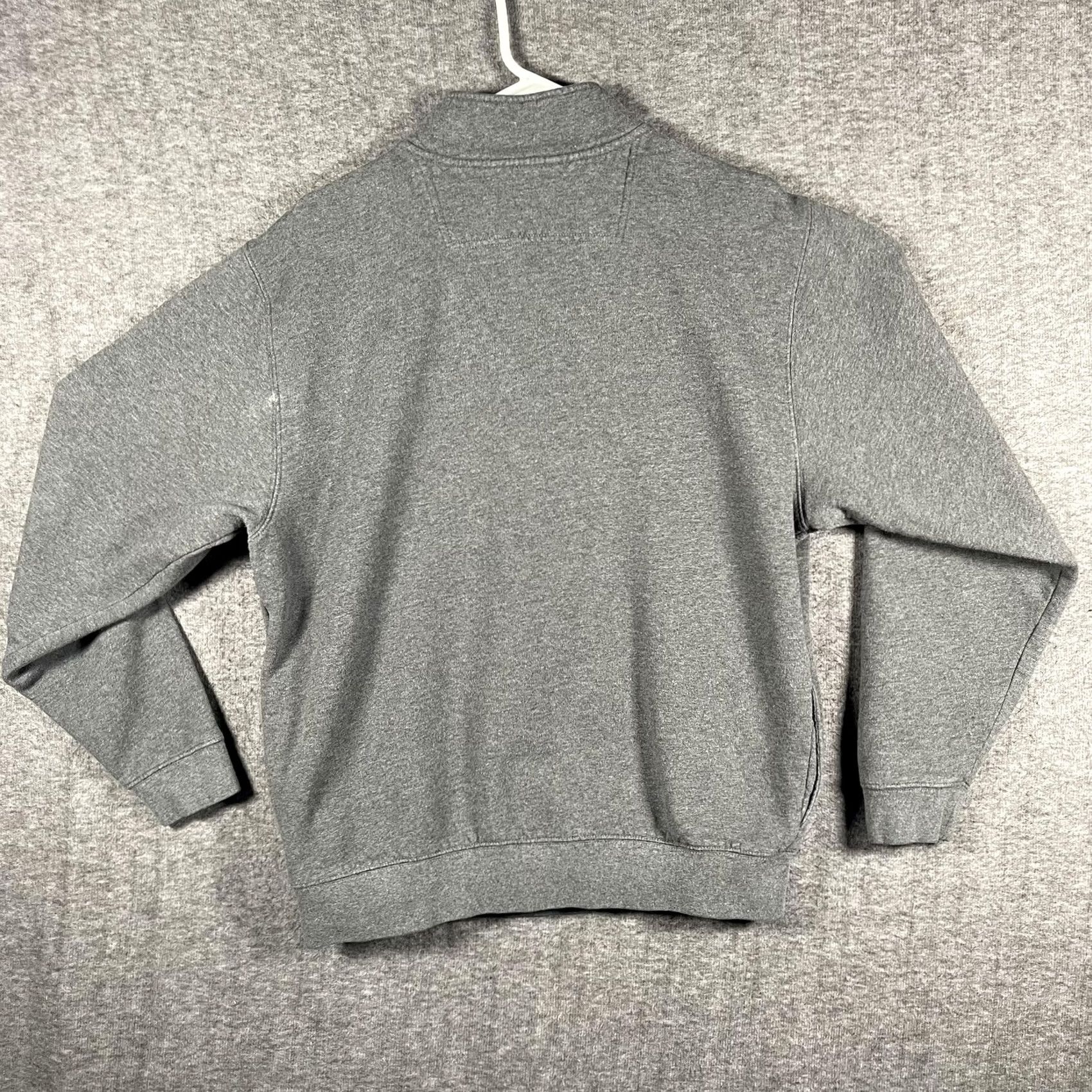 Vintage L.L. Bean Sweatshirt Mens M Gray 1/4 Zip Mock Neck Fleece Pullover Tagless Knit Rib-knit Cuffs Classic Fit Size US M / EU 48-50 / 2 - 4 Thumbnail