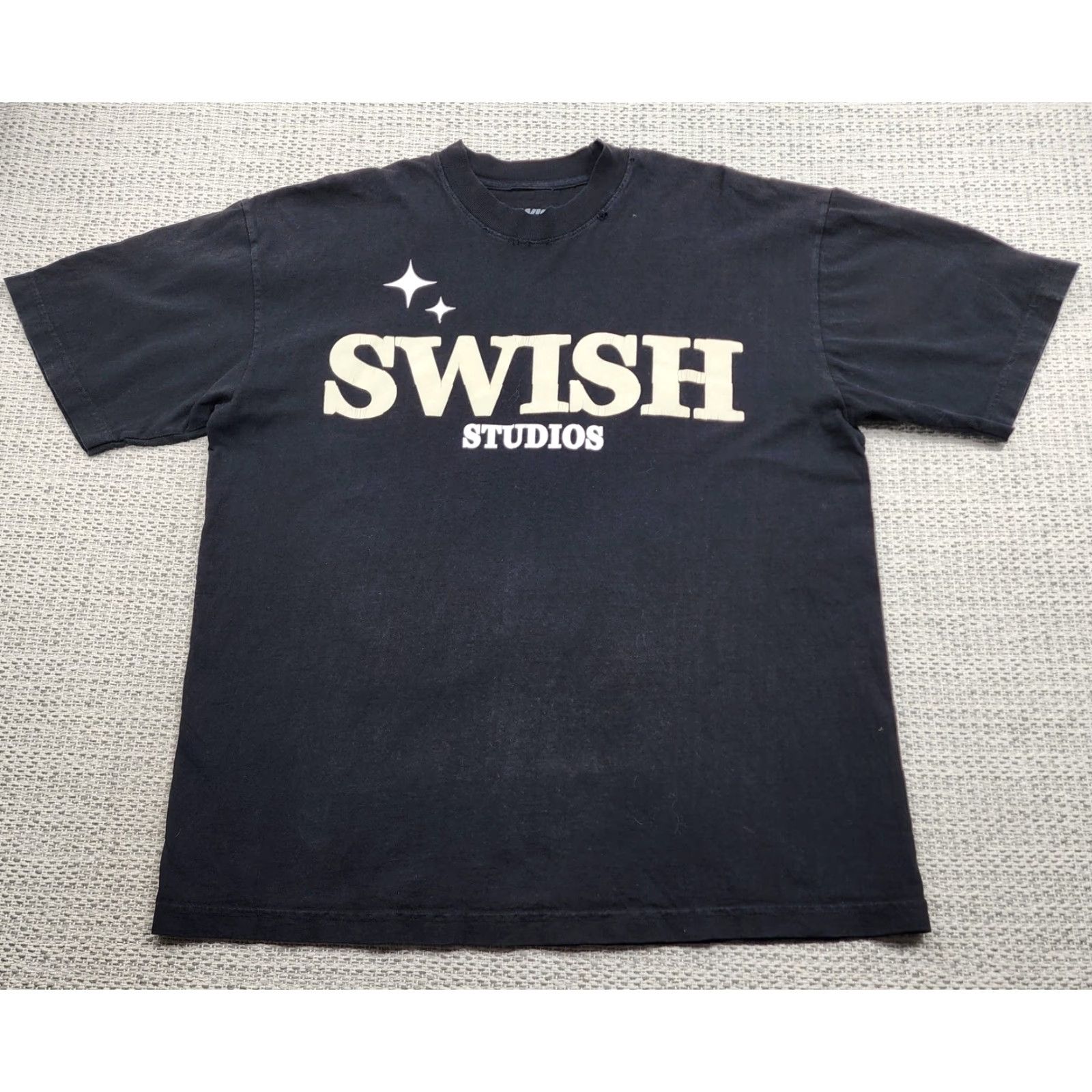 Spell Swish Studios Shirt Mens XL Black Graphic Tee Made in USA Streetwear Spell Out Size US XL / EU 56 / 4 - 3 Thumbnail
