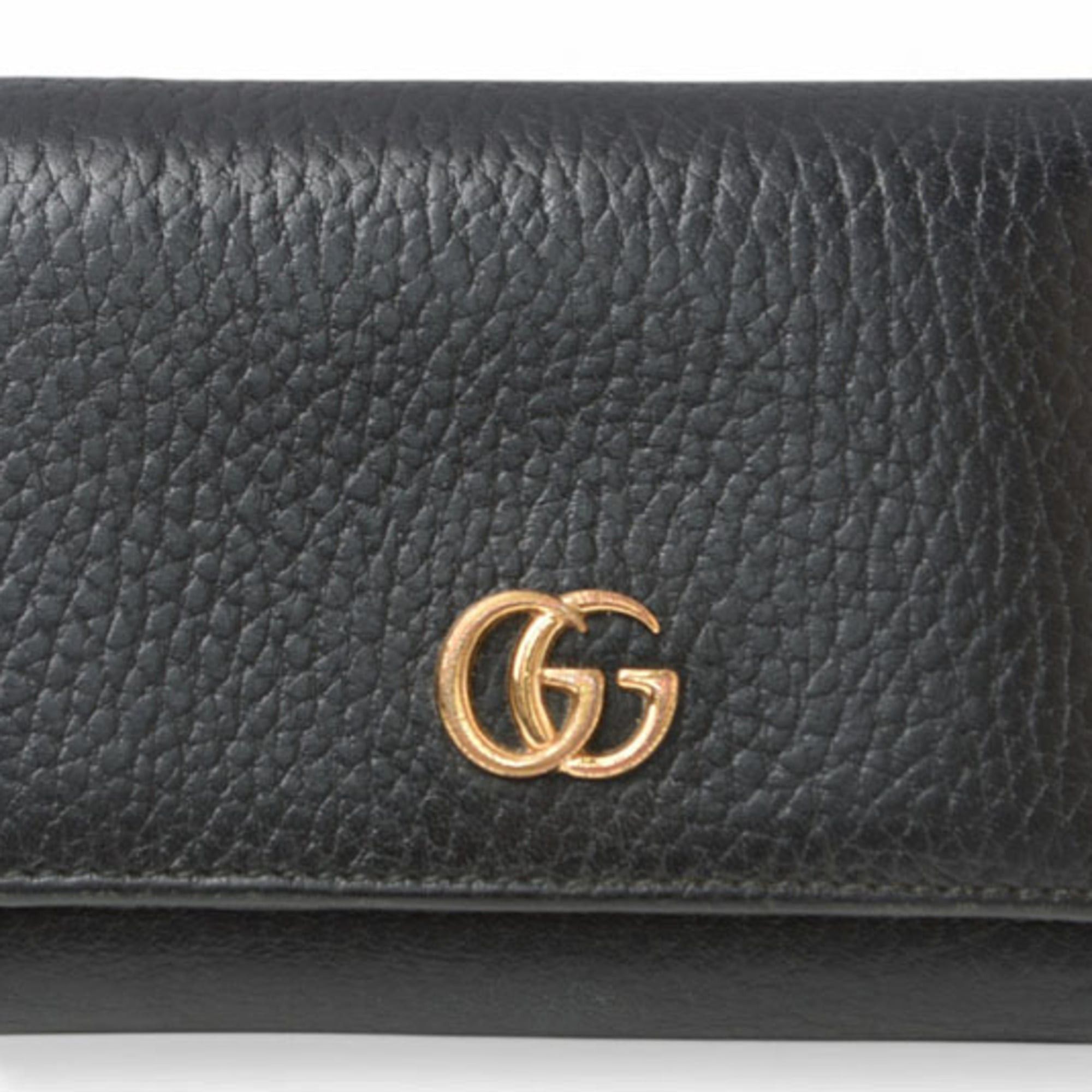 Gucci Gucci Mini Tri-fold Wallet, GUCCI Folding Wallet 474746 PETITE MARMONT, Black Size ONE SIZE - 1 Thumbnail
