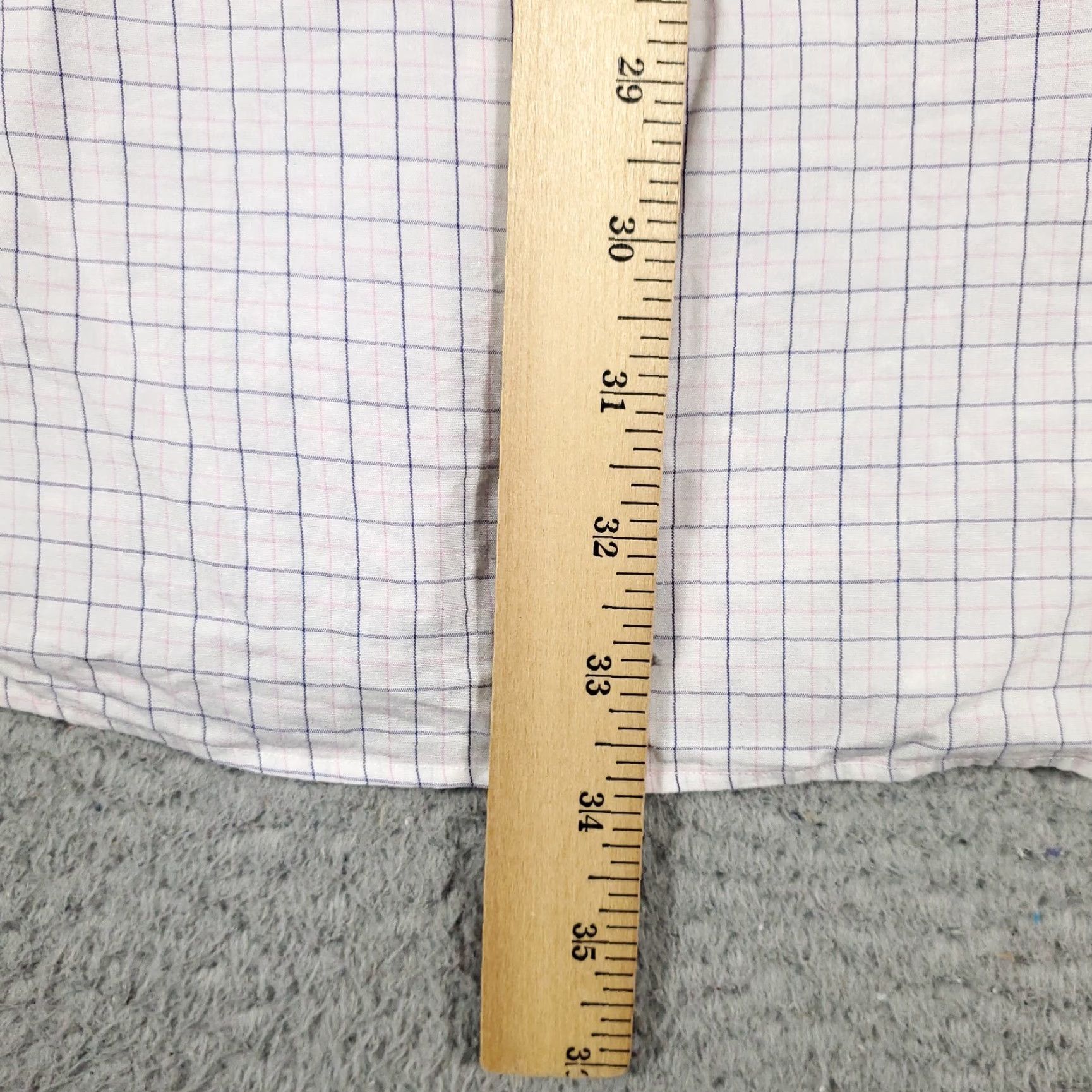 Ralph Lauren RALPH LAUREN Dress Shirt Mens Size 17 Blue Check Long Sleeve Button-Up Modern Classic Size 46R - 7 Thumbnail