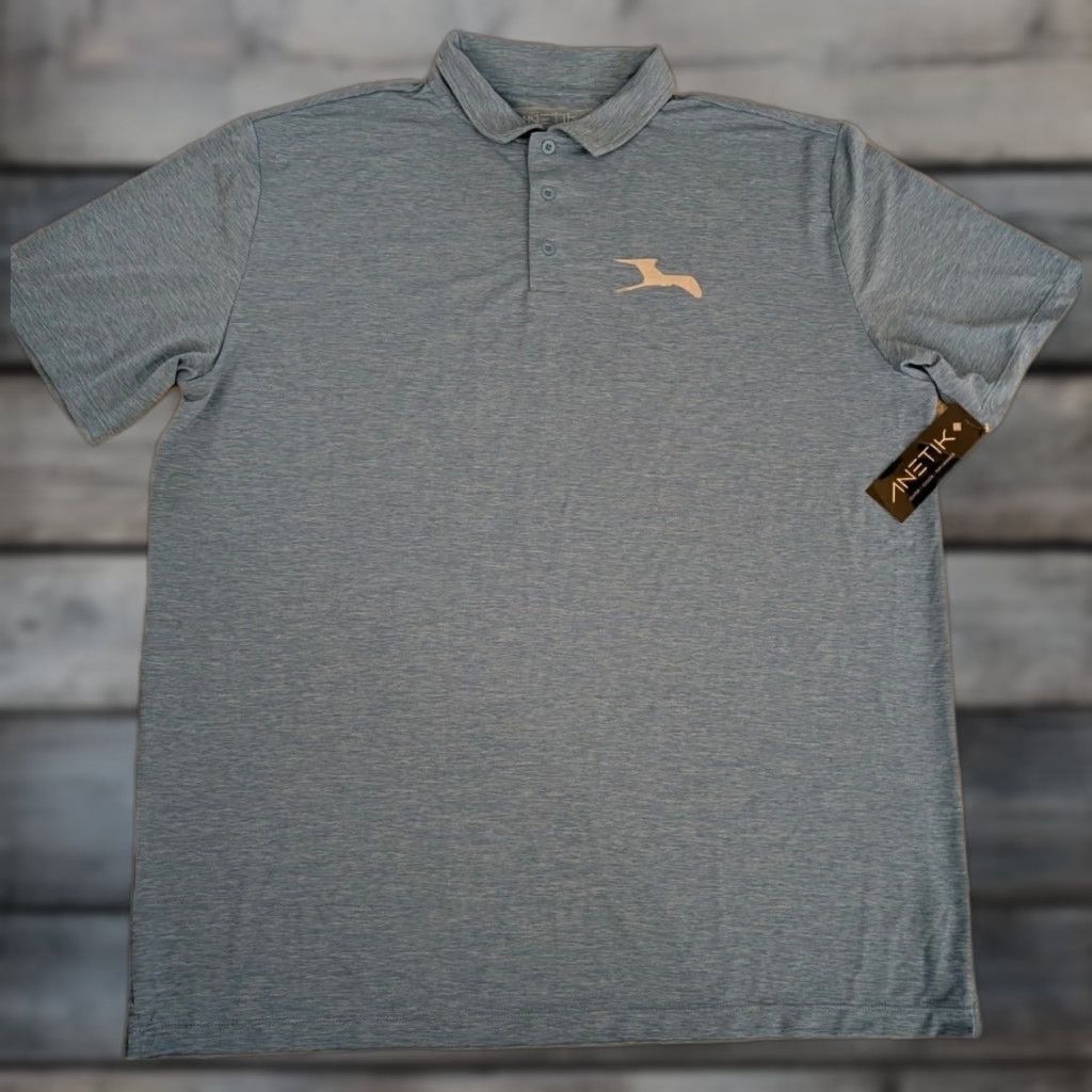 Vintage NWT Anetik Polo Shirt Mens 2XL Blue Performance UPF 30+ Vint Tech Read Size US XXL / EU 58 / 5 - 1 Thumbnail