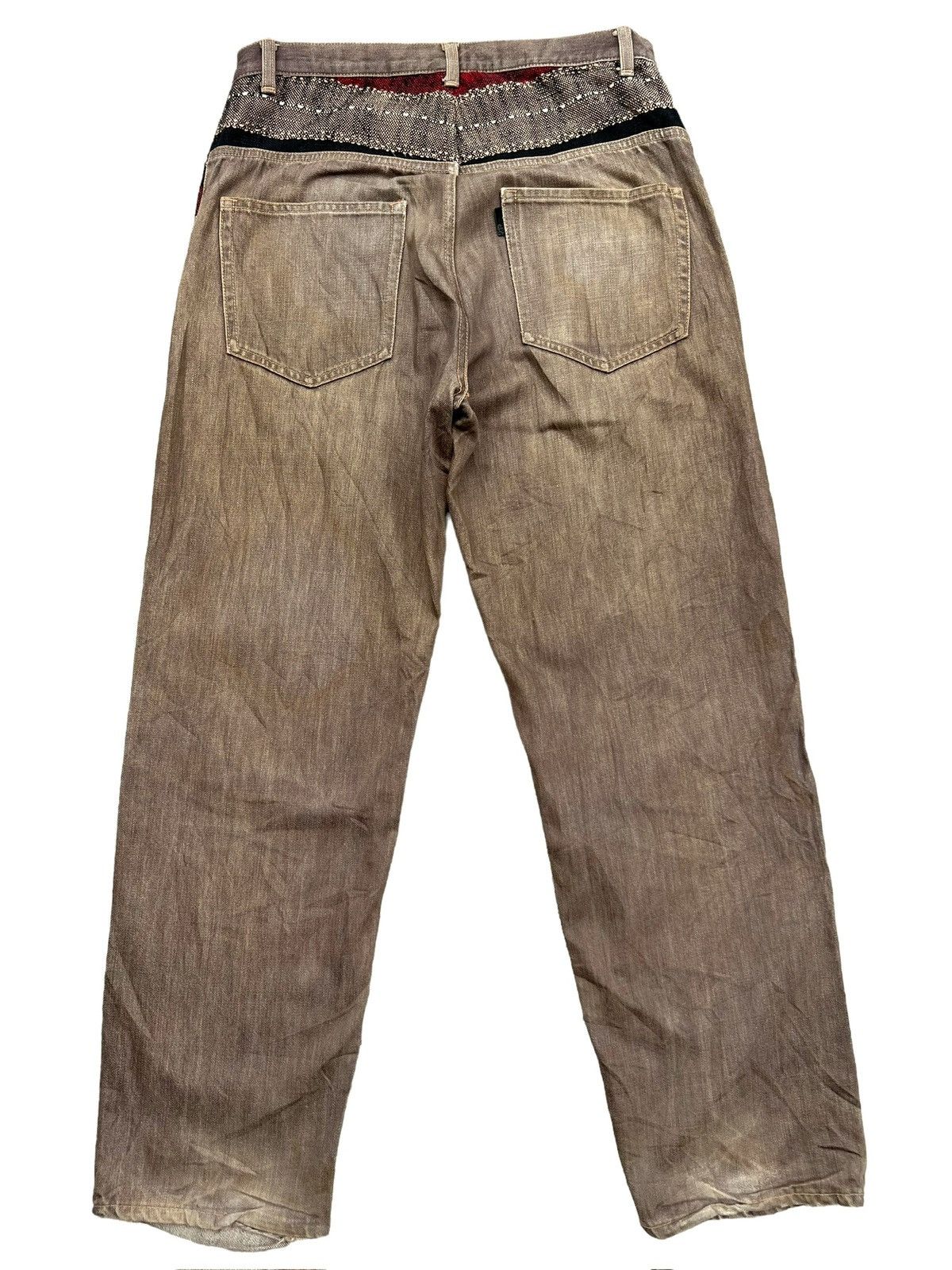 Vintage Scanner Japan Distressed Patchwork Brown Pants 33x30