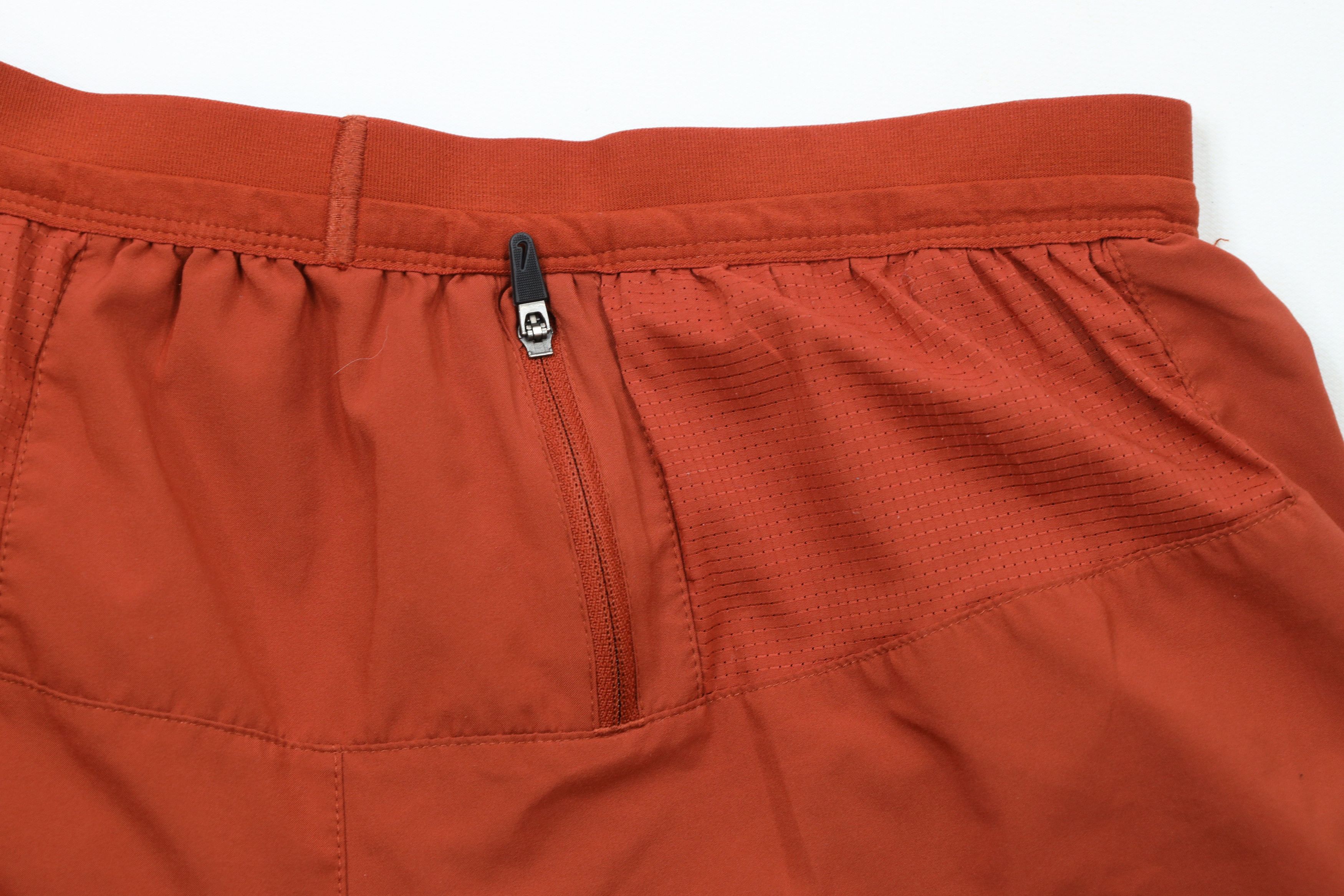 Nike × Vintage Nike Running Swoosh 5" Lined Stride Running Shorts Orange Size US 32 / EU 48 - 9 Thumbnail