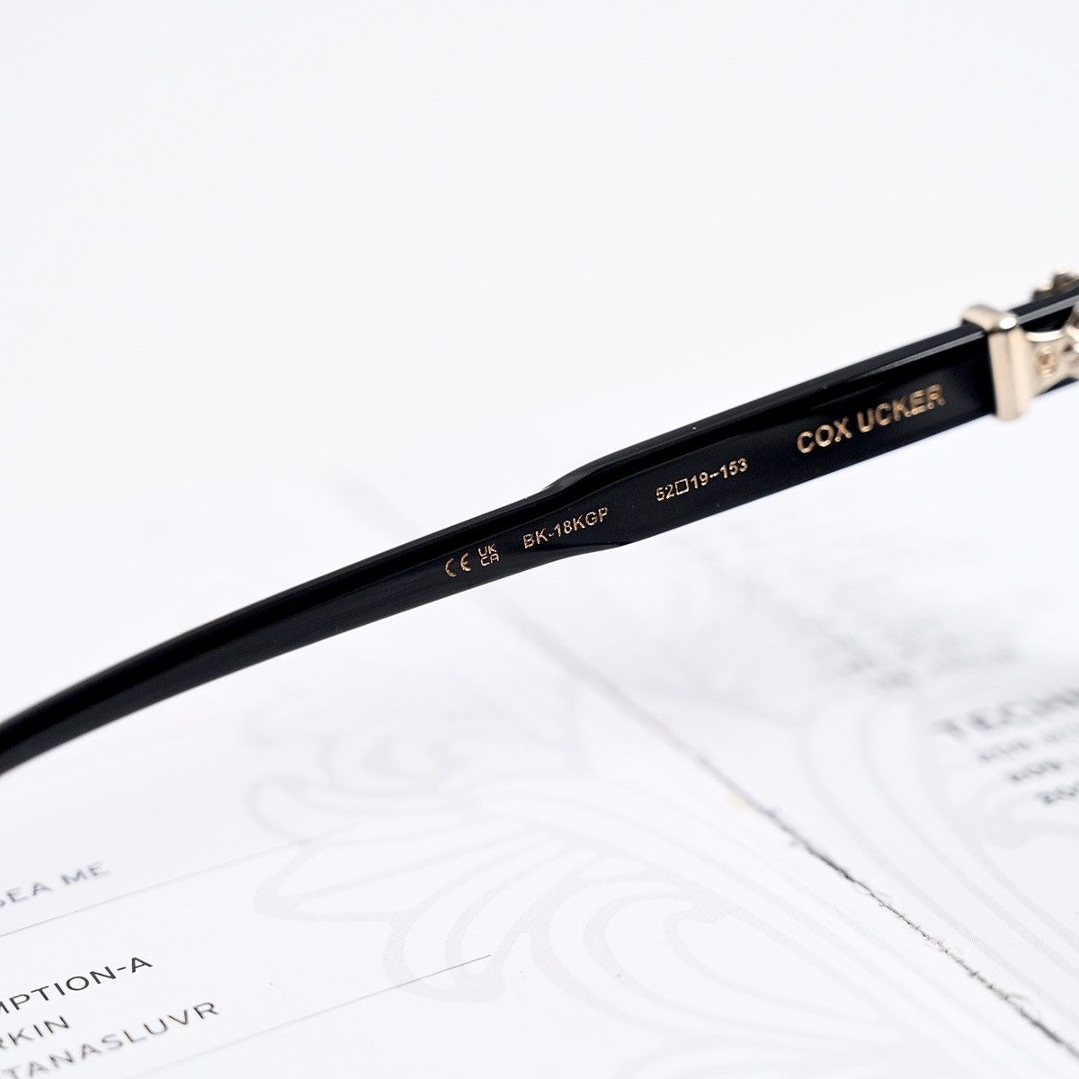 Chrome Hearts CHROME HEARTS COX UCKER BLACK 18K GOLD PLATED GLASSES Size ONE SIZE - 8 Thumbnail