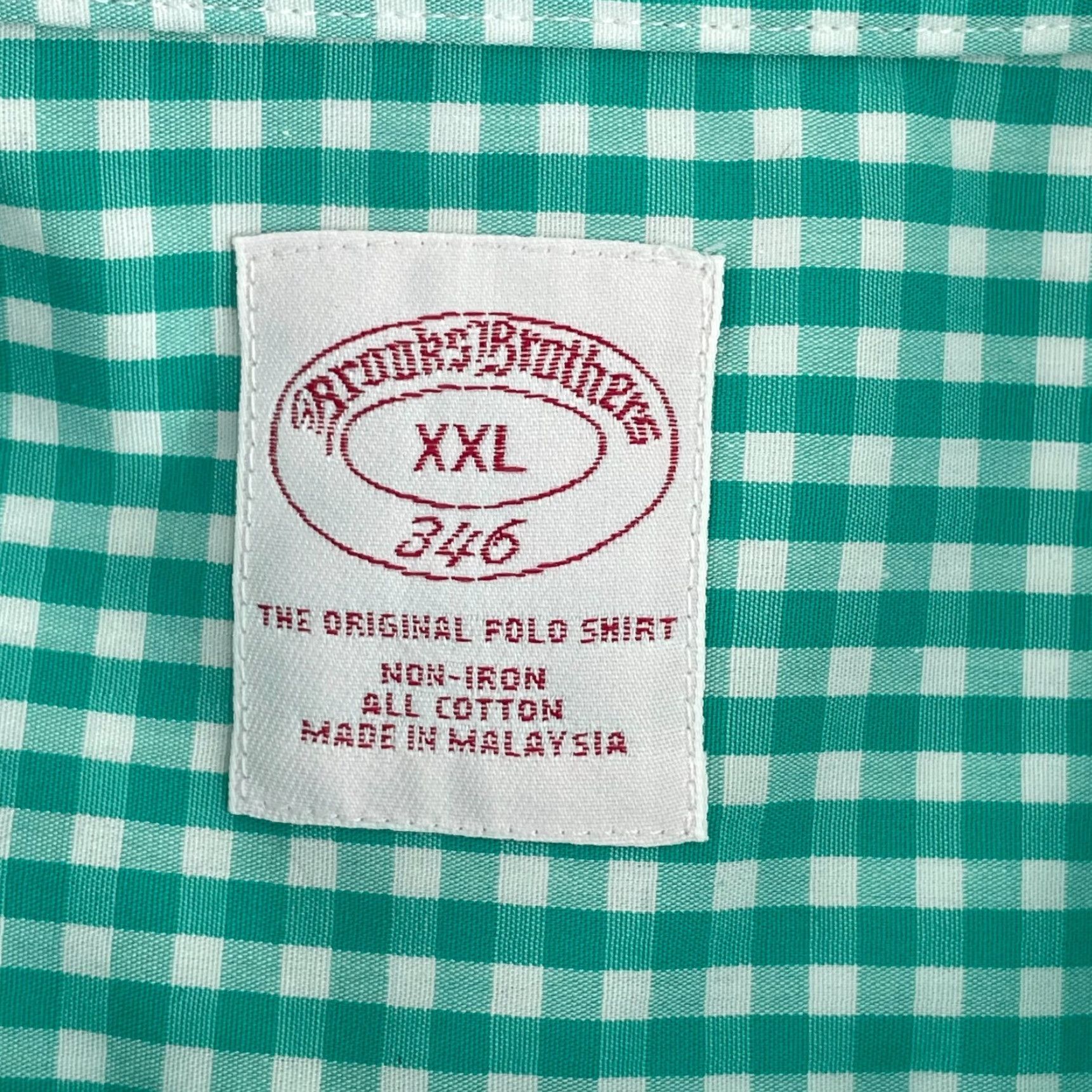 Brooks Brothers Brooks Brothers Shirt Men 2XL Green Gingham Check Non Iron Long Sleeve NWT Size US XXL / EU 58 / 5 - 2 Thumbnail