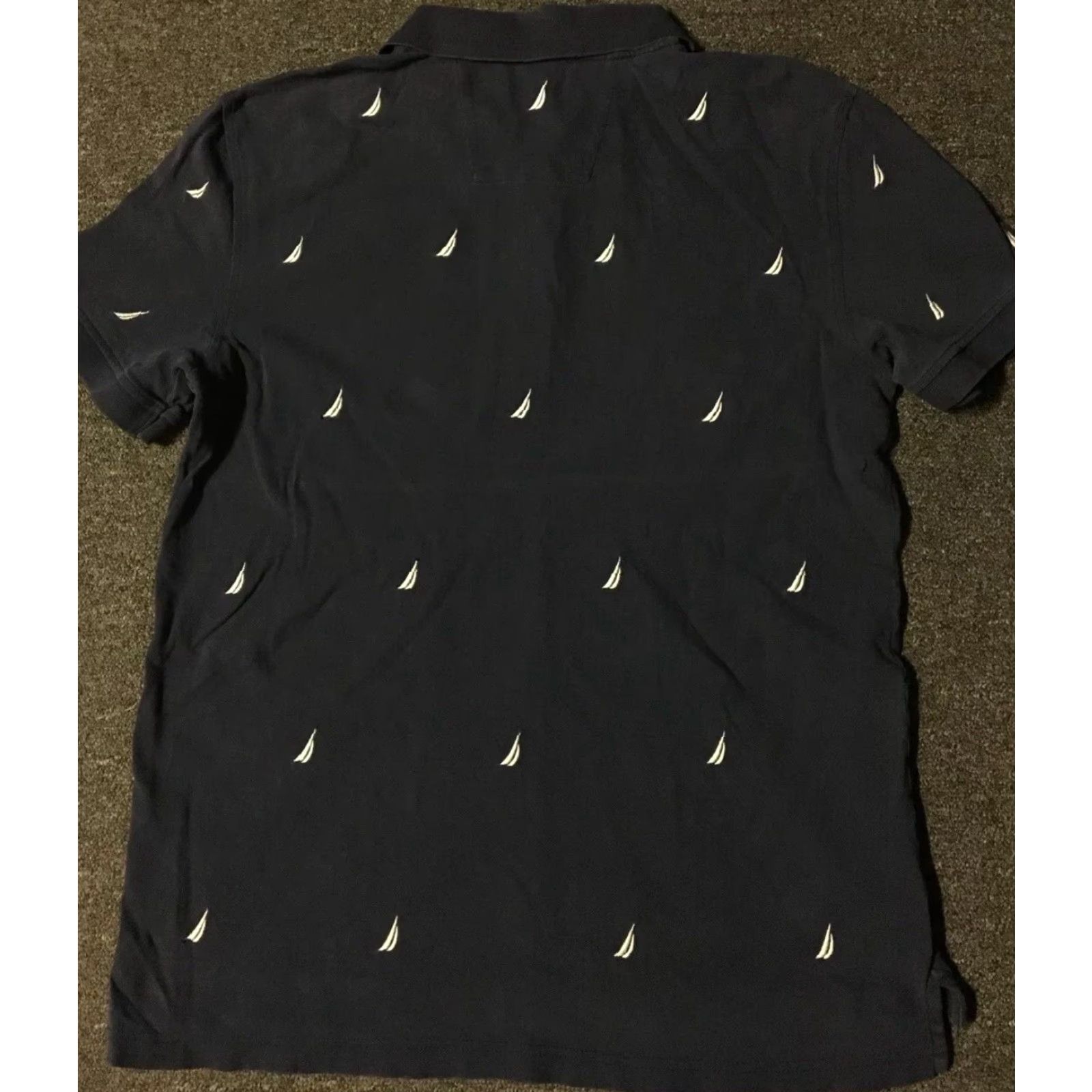 Nautica Vtg Nautica All Over Print Boat Polo Shirt XL Colorblock Navy Blue Boat Polo Shirt Mens XL Nautica Sailing Yachting 90s USA Size US XL / EU 56 / 4 - 2 Thumbnail