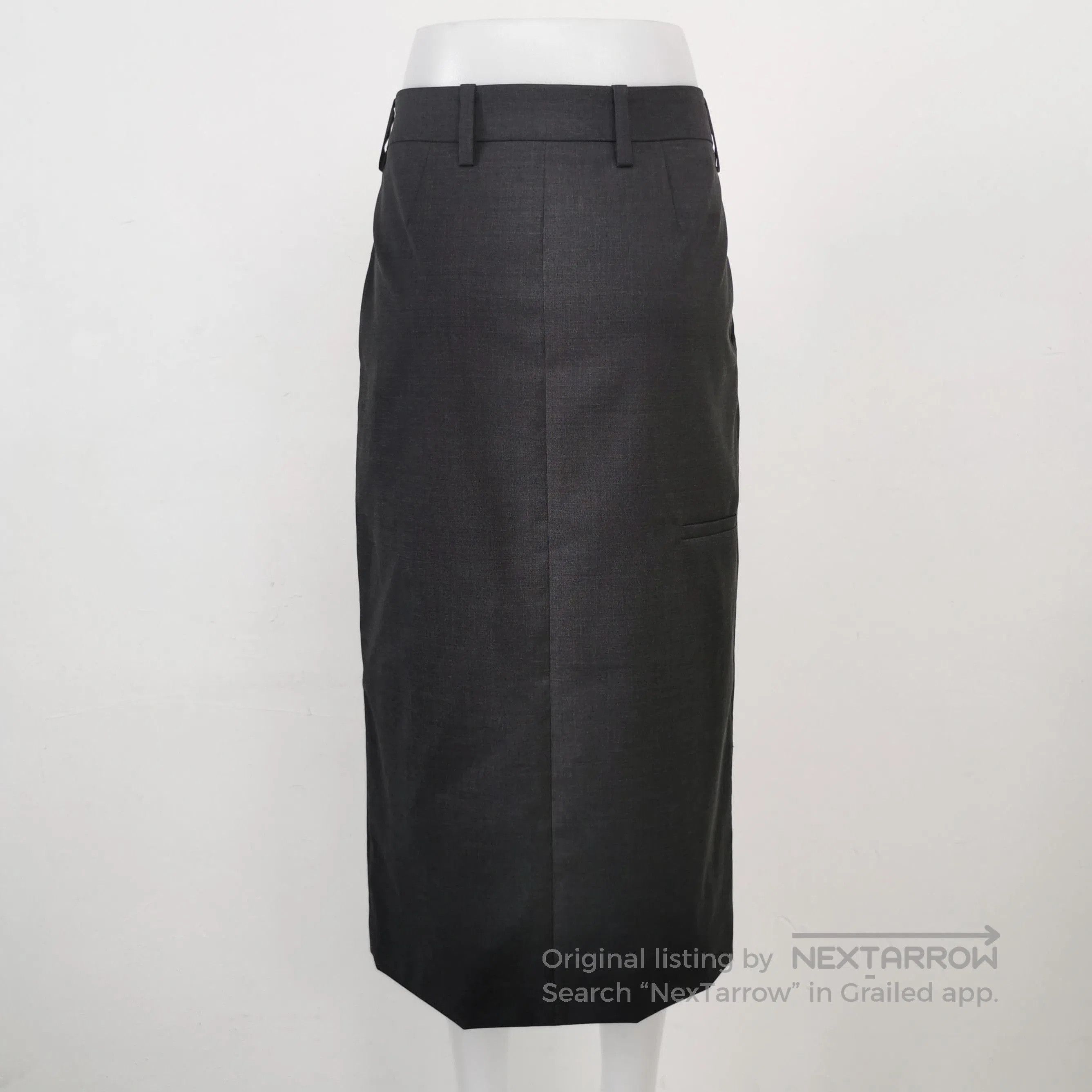 Prada Prada Wool Solid Midi Skirt Size 38 . Size 37" - 2 Thumbnail