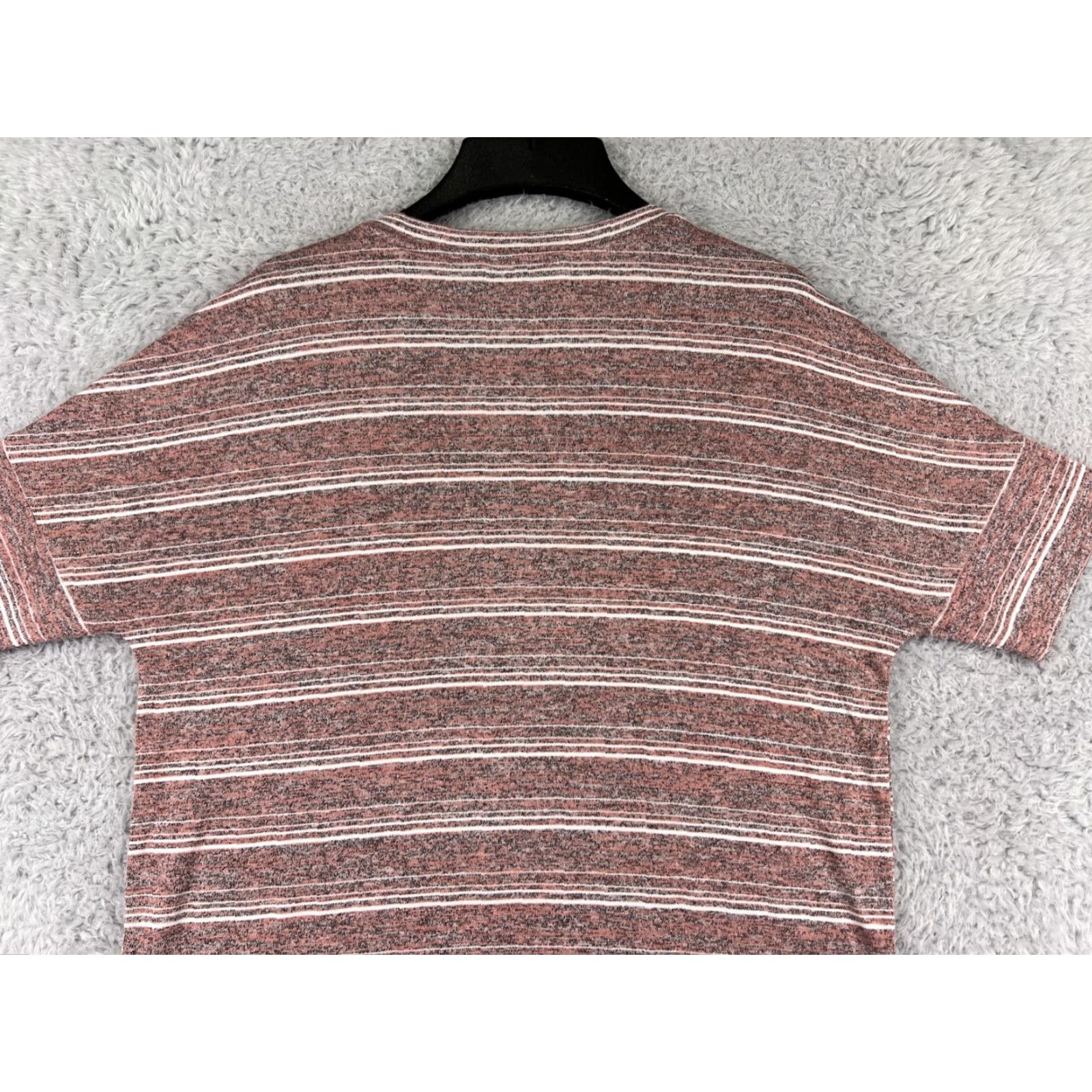 Calvin Klein Calvin Klein Shirt Womens Small Pink Striped V-Neck Polyester Blend Knit Size S / US 4 / IT 40 - 7 Thumbnail