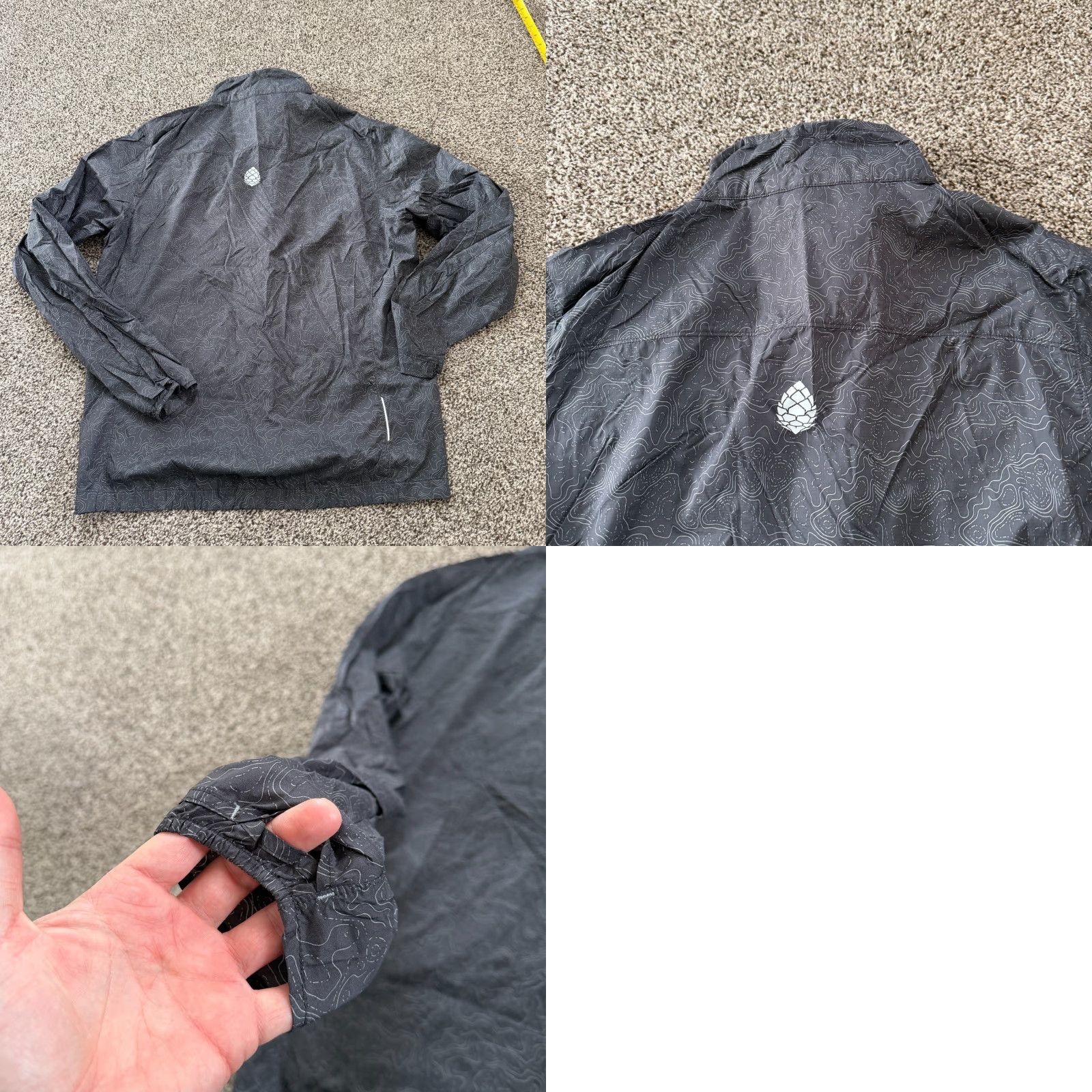 Vintage STIO Second Light Windshell Pullover Gray Topographic Pattern Nylon Men's Medium Jacket Size US M / EU 48-50 / 2 - 8 Thumbnail