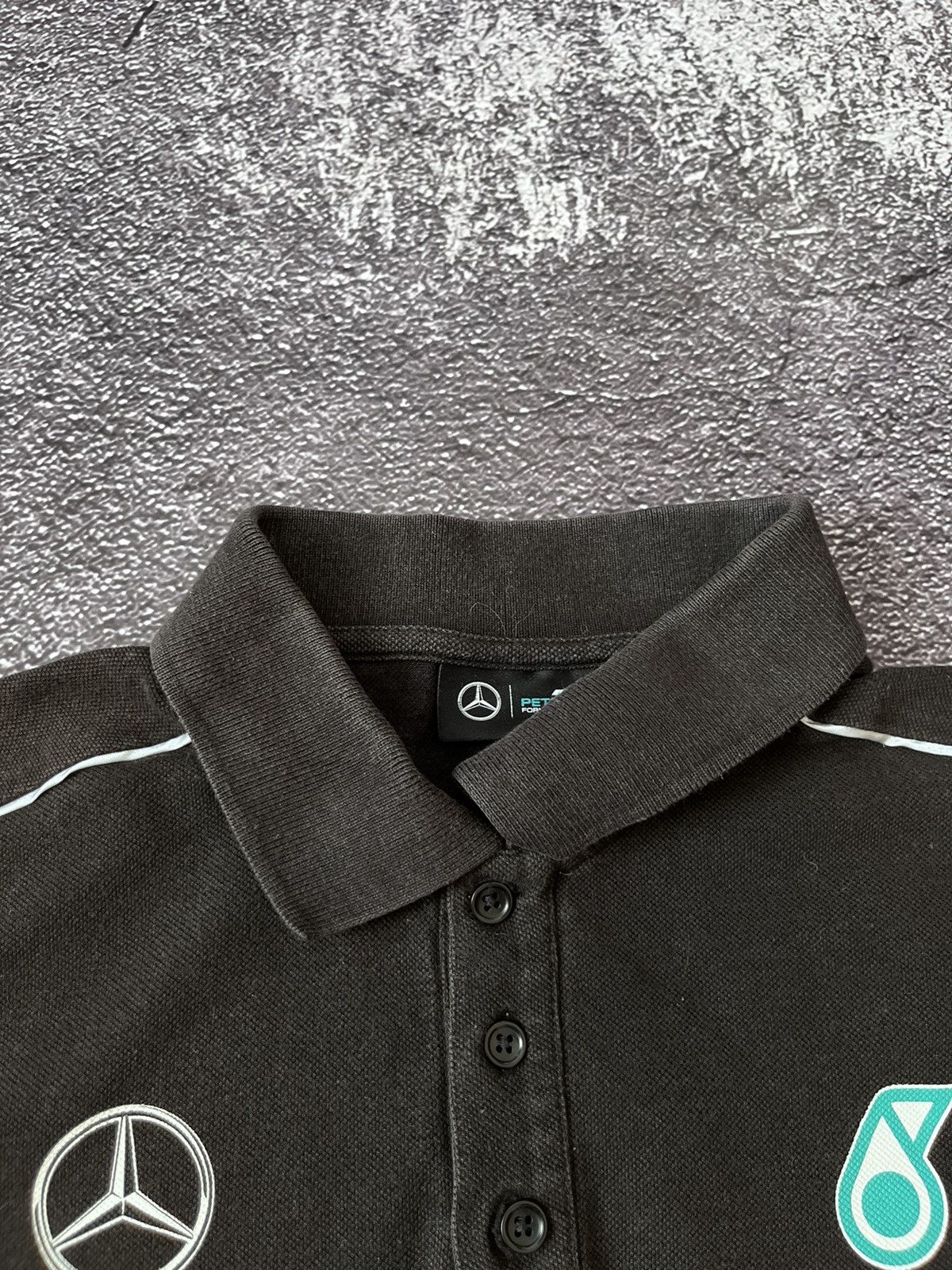 Mercedes-Benz Vintage Mercedes Benz Petronas Racing Polo T Shirt Rugby F1 Size US L / EU 52-54 / 3 - 8 Thumbnail