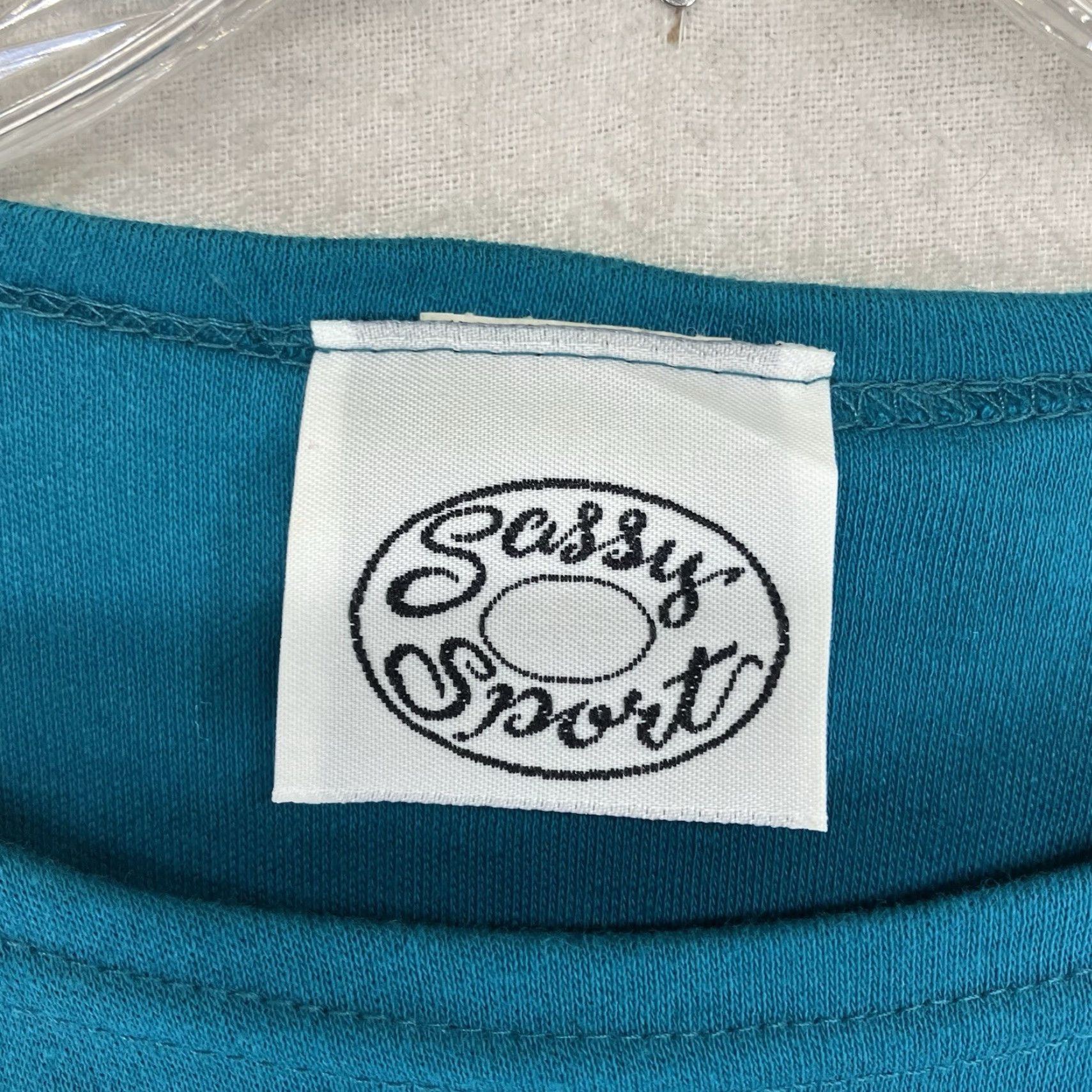 Altea VINTAGE Sassy Sport Western T Shirt M Women Teal Gold Paint Tribal Geometric Glitter Buckle 80s 90s City Hipster Modern Cowgirl Casual Size M / US 6-8 / IT 42-44 - 5 Thumbnail