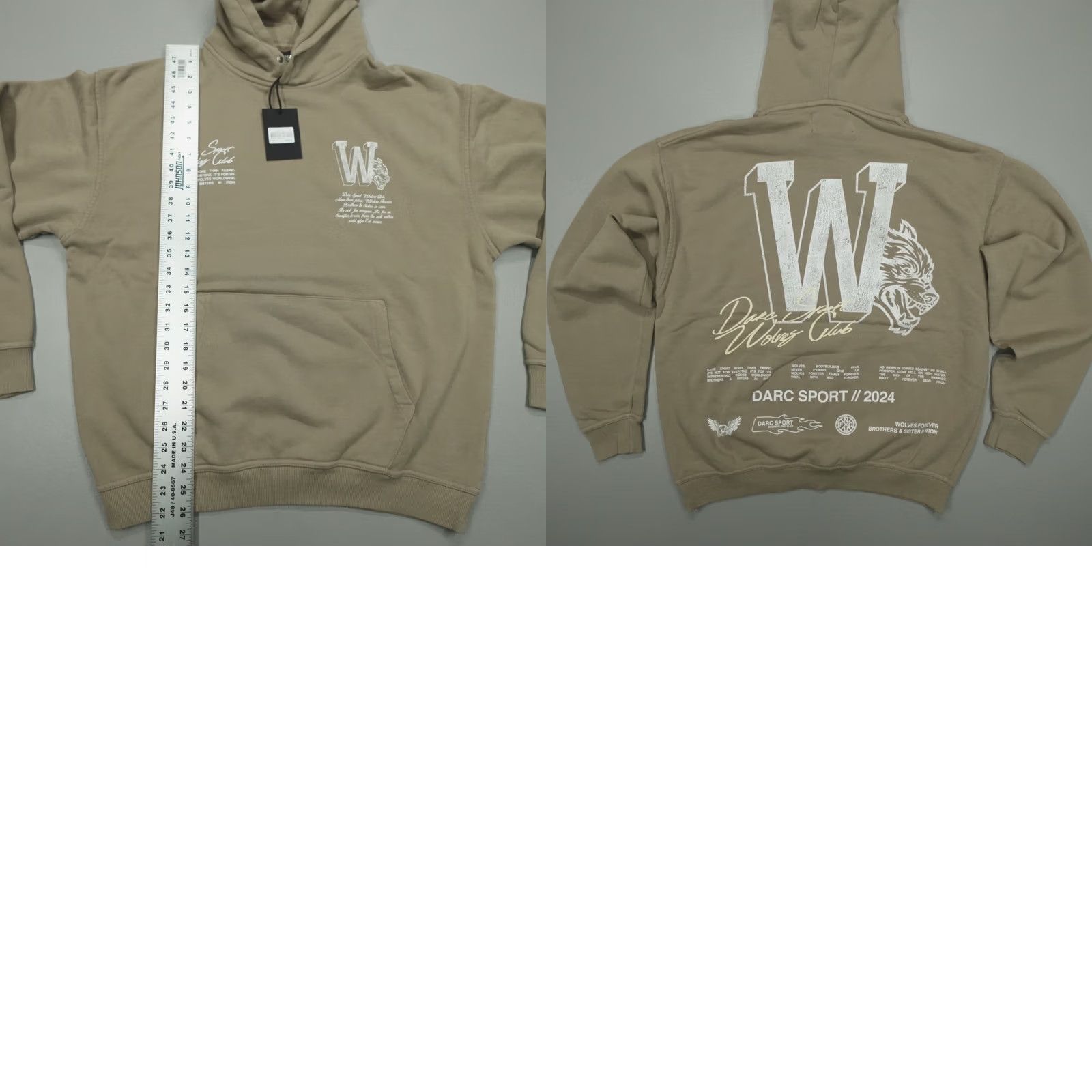 Darc Sport Darc Sport Hoodie Our Mark Pierce M Taupe Men Size M Logo Graphic Print Pullover Hooded Bodybuilding Sports Fall Winter Size US M / EU 48-50 / 2 - 8 Thumbnail