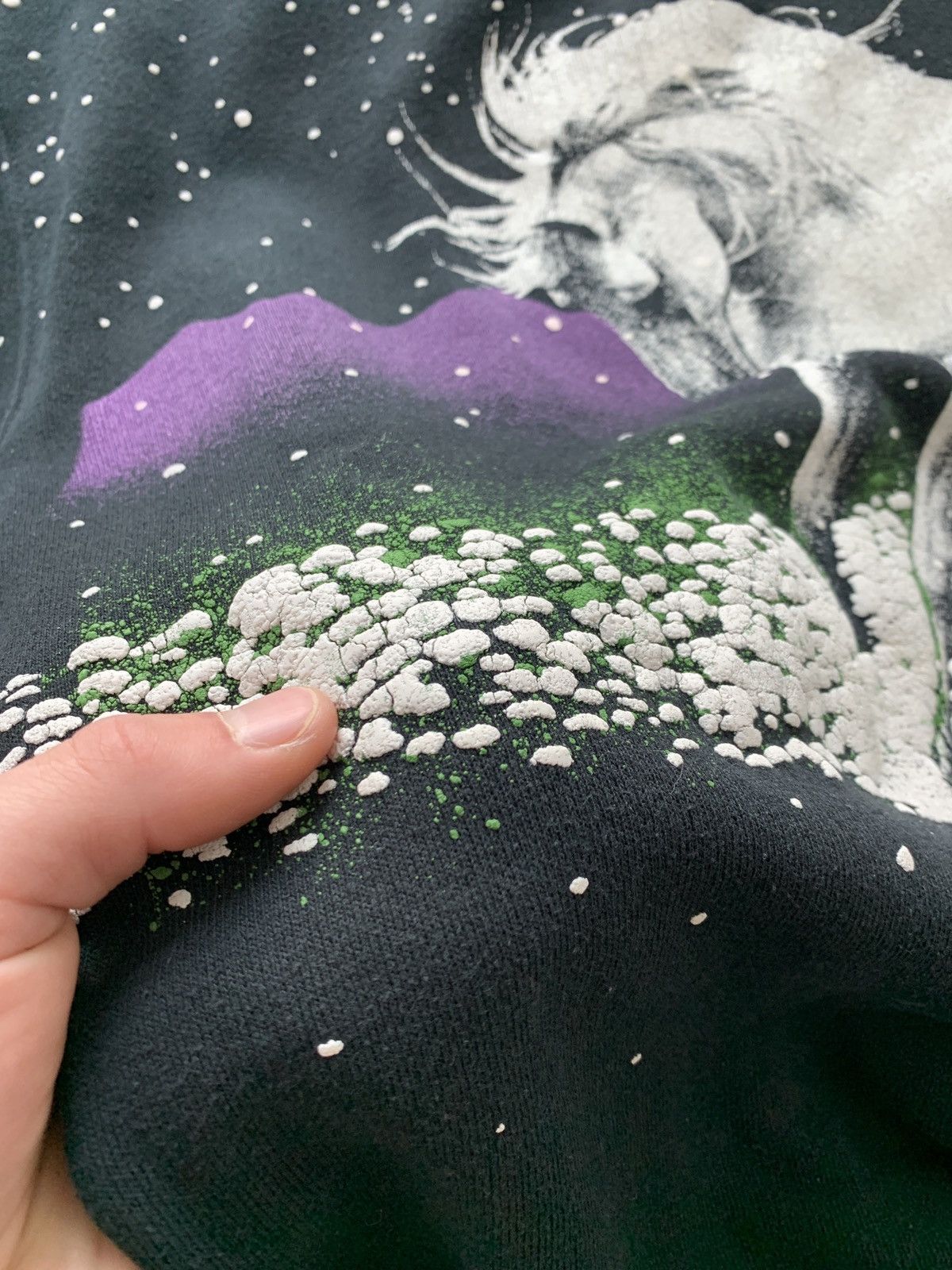 Vintage Crazy Vintage 90s Horse Puff Print Sweatshirt Boxy Essential Size US XL / EU 56 / 4 - 3 Thumbnail