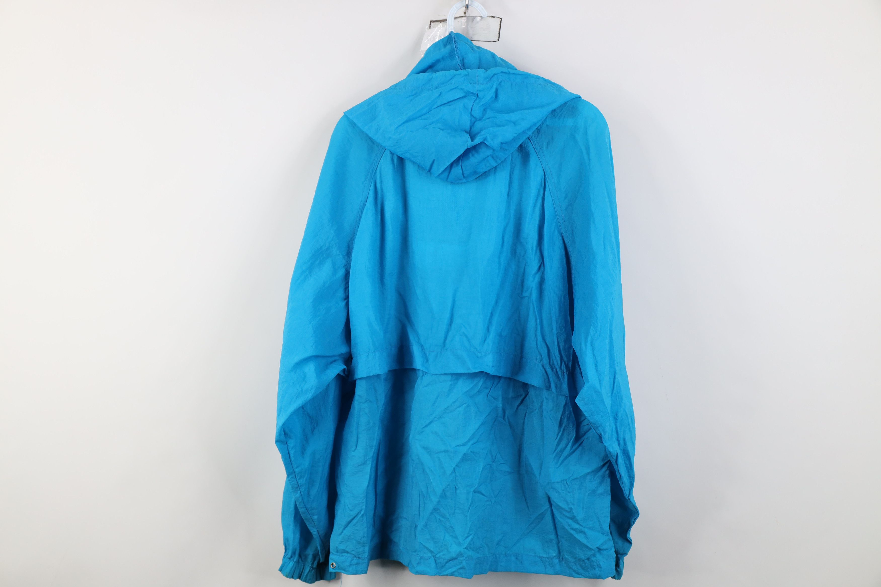 Reebok Vintage 90s Reebok Spell Out Hooded Windbreaker Jacket Size L / US 10 / IT 46 - 15 Thumbnail