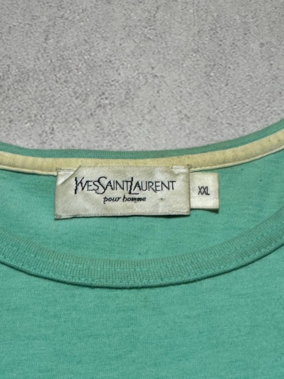 Vintage × Yves Saint Laurent Vintage YSL T Shirt Tee Mini Logo Baggy Dirty 90s Y2K Size US XXL / EU 58 / 5 - 4 Thumbnail