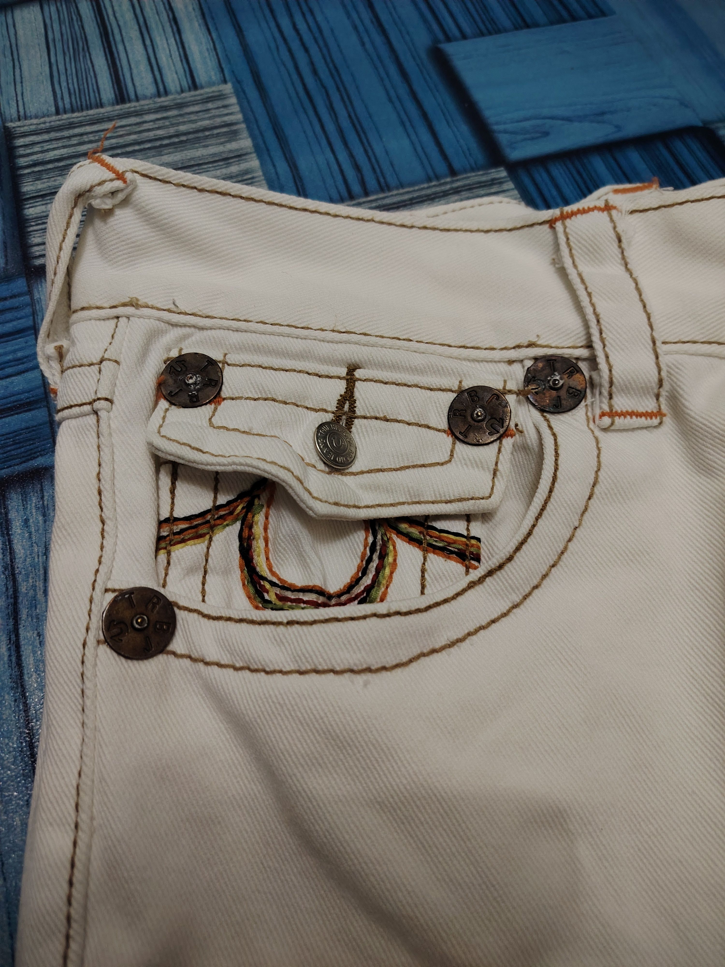 True Religion × Vintage 💥Insane💥 Damage True Religion Jeans Size US 29 - 10 Thumbnail