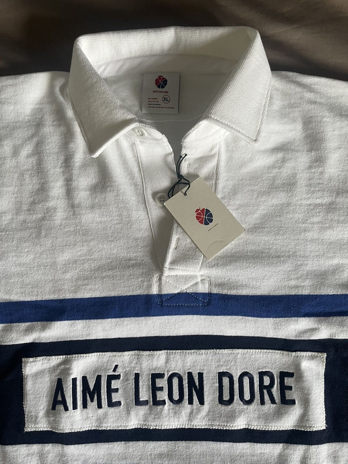 Aime Leon Dore Aime Leon Doré Rugby Shirt Sweatshirt Blue White ALD Size US XL / EU 56 / 4 - 4 Thumbnail