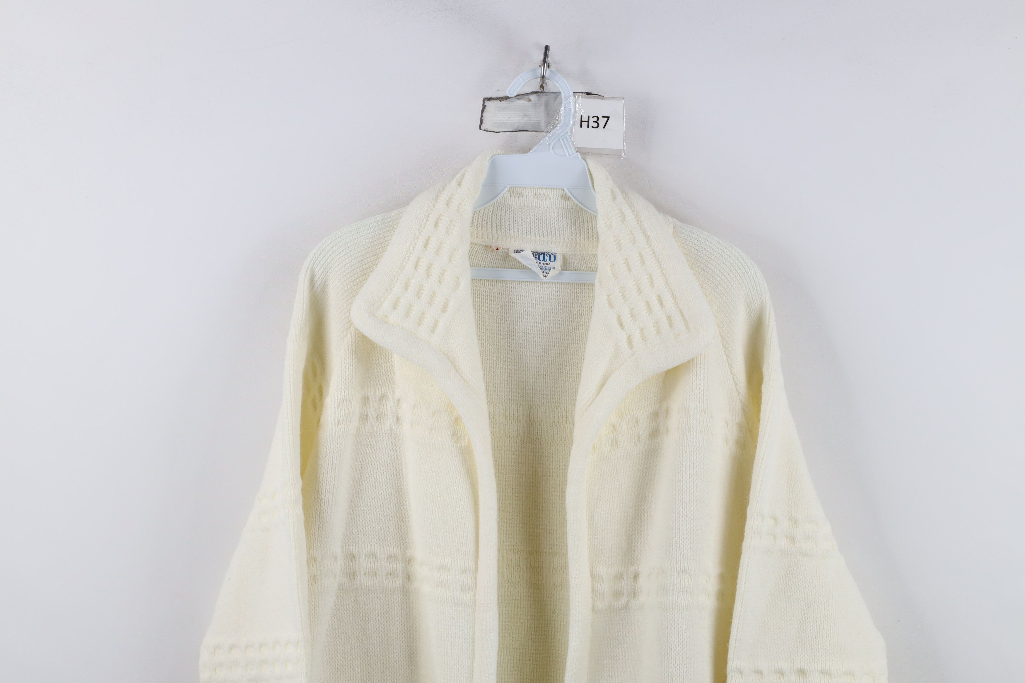 Vintage Vintage 60s 70s Streetwear Knit Open Front Cardigan Sweater Size M / US 6-8 / IT 42-44 - 2 Thumbnail