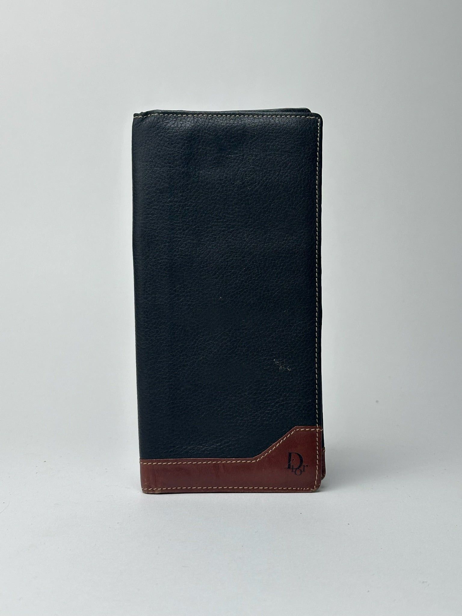 Dior Vintage Leather Card Holder Id Holder Black Brown Size ONE SIZE - 1 Thumbnail