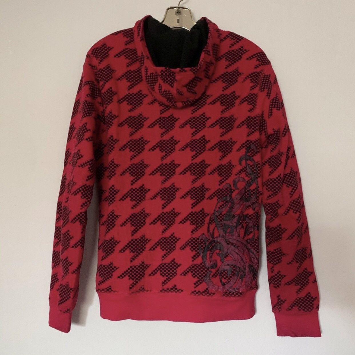 Vintage Y2K cybergoth grunge no boundaries houndstooth zip hoodie Size US L / EU 52-54 / 3 - 2 Thumbnail