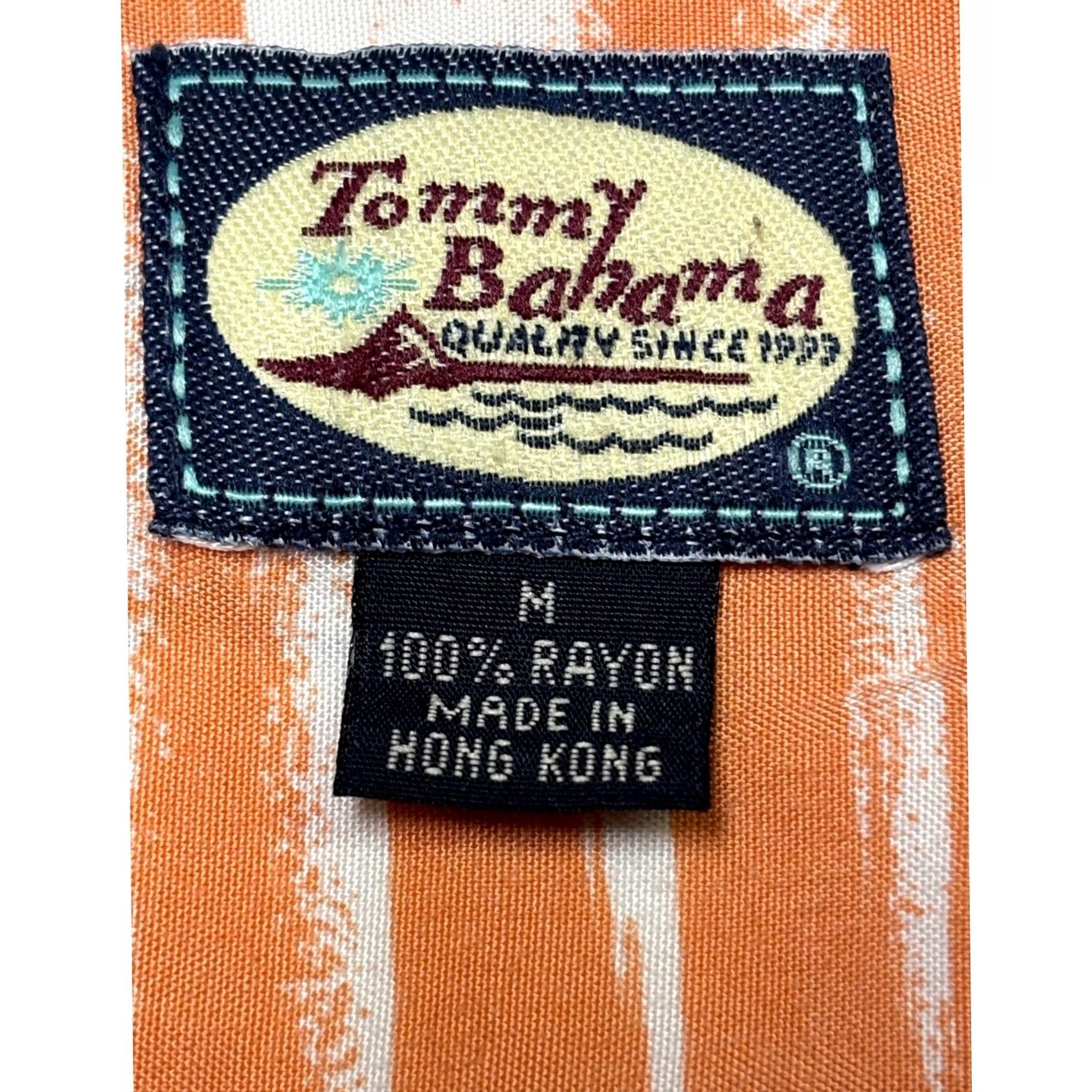 Tommy Bahama VINTAGE Tommy Bahama Orange Tropical Palm Tree Hawaiian Shirt Button-Up M Mens Short Sleeve Button-Down Collared 2X-2X? Size US M / EU 48-50 / 2 - 3 Thumbnail