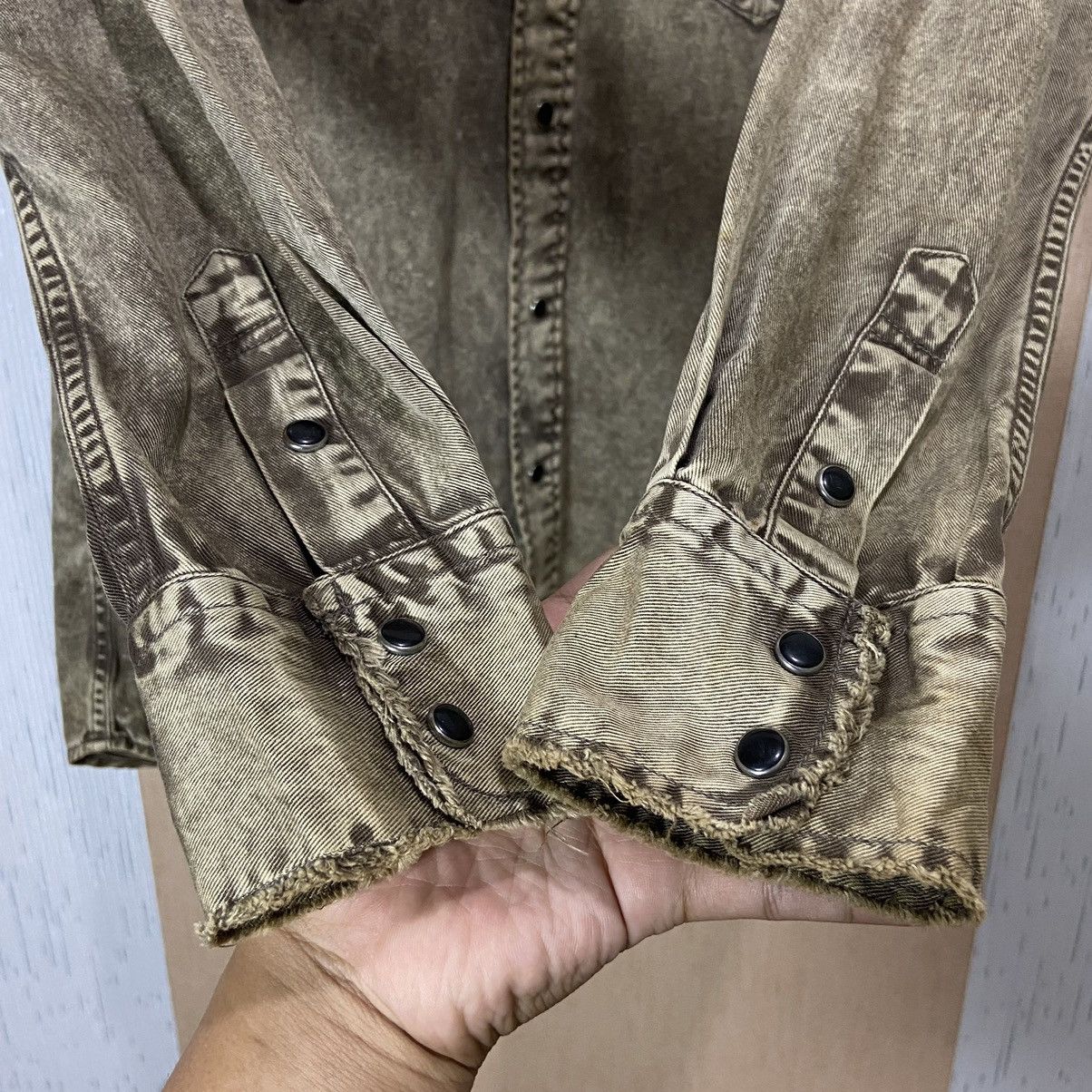 Japanese Brand Distressed strage heaven studed KMRii Style shirt Size US M / EU 48-50 / 2 - 7 Thumbnail