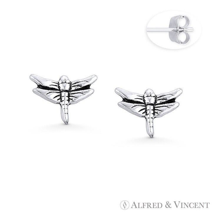 Other Dragonfly Stud Earrings in Oxidized .925 Serling Silver Size ONE SIZE - 1 Preview