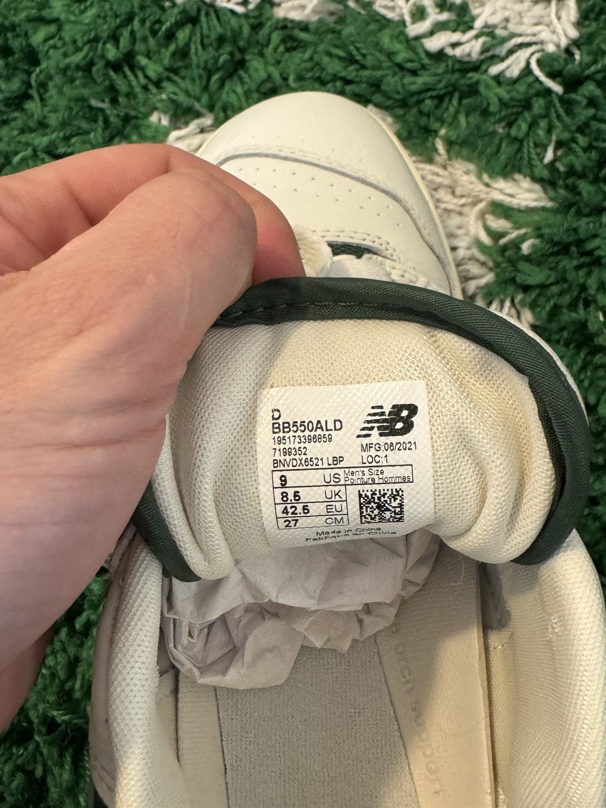 Aime Leon Dore × New Balance New Balance 550 Aime Leon Dore white green Size US 9 / EU 42 - 11 Thumbnail
