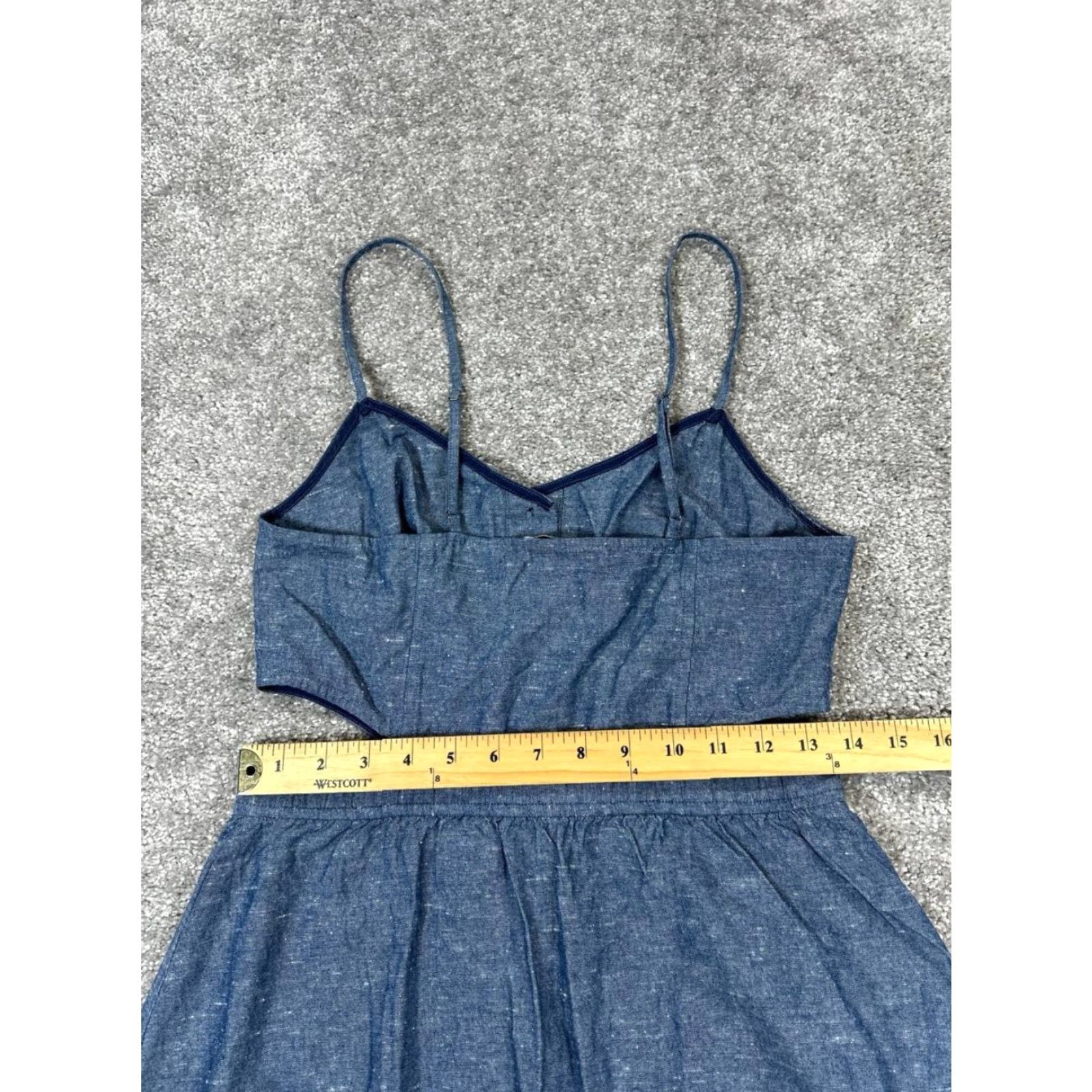 Madewell Madewell Dress Womens 4 Blue Cotton Blouson Size S / US 4 / IT 40 - 7 Thumbnail