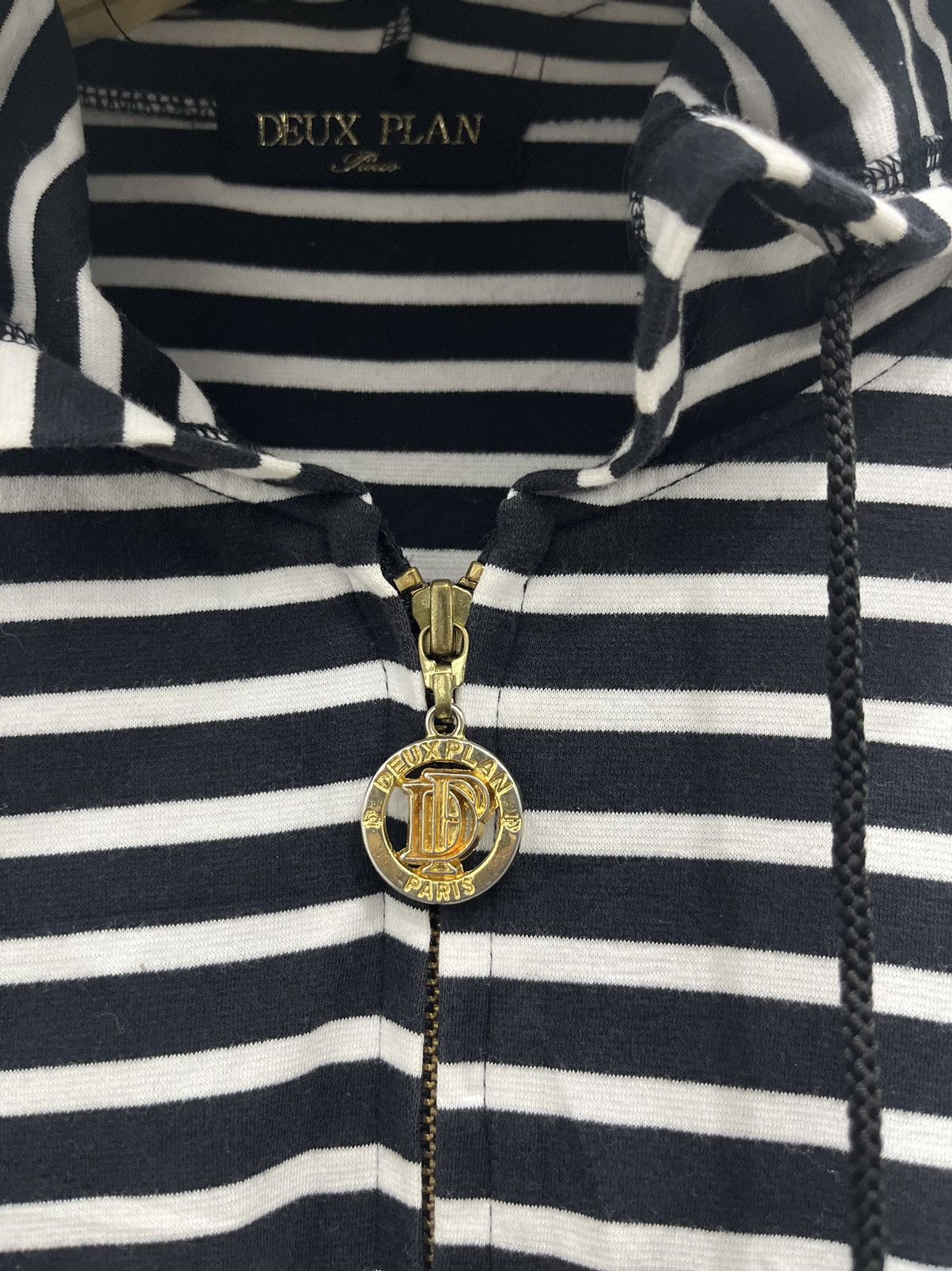 Japanese Brand Deux Plan Paris Blink Gold Logo Sweatshirt Zip Hoodie VTG Size US L / EU 52-54 / 3 - 3 Thumbnail