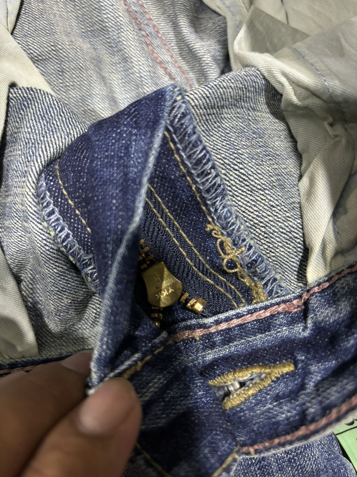 Japanese Brand × Vintage Vintage Antgauge Sashiko Distress Denim Jeans Size US 31 - 11 Thumbnail