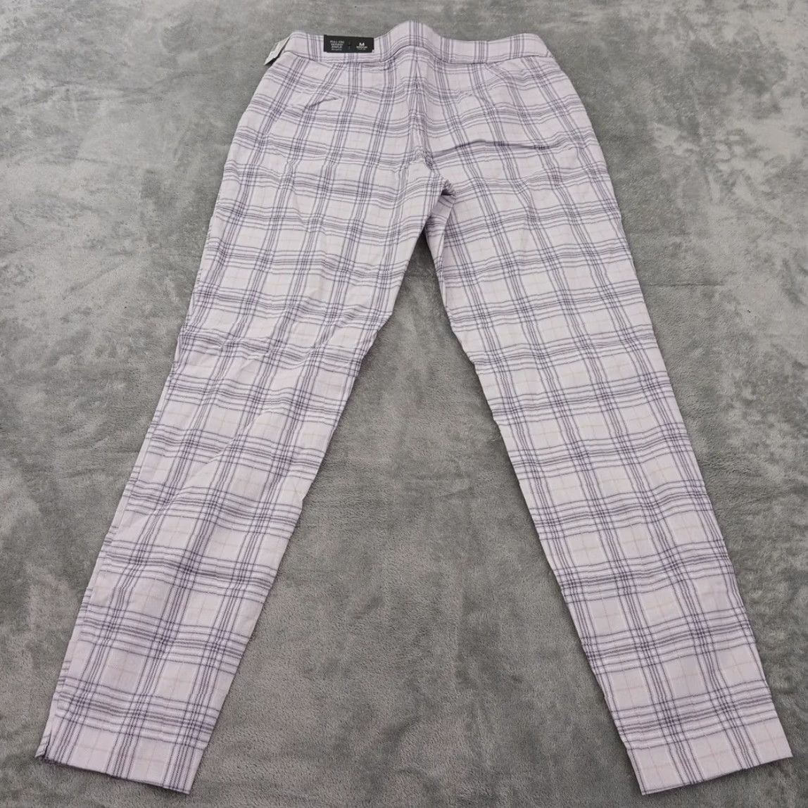 Vintage Maurices Ankle Pants Womens Medium Purple Plaid Pull On Skinny 30x28 New Size 32" / US 10 / IT 46 - 6 Thumbnail