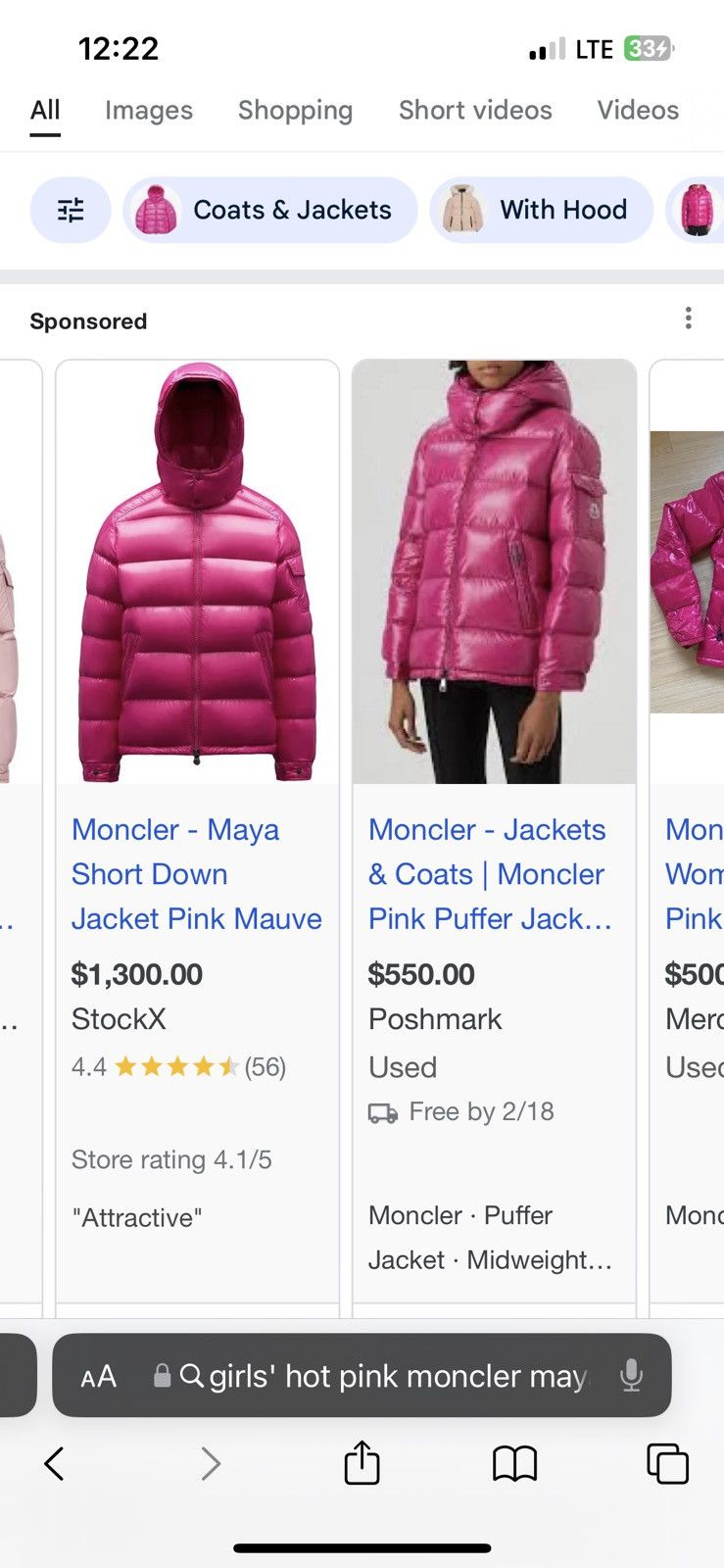 Moncler Kids Moncler Pink Puffer Jacket with Detachable Hood Size XXS / US 00 / IT 34 - 18 Thumbnail
