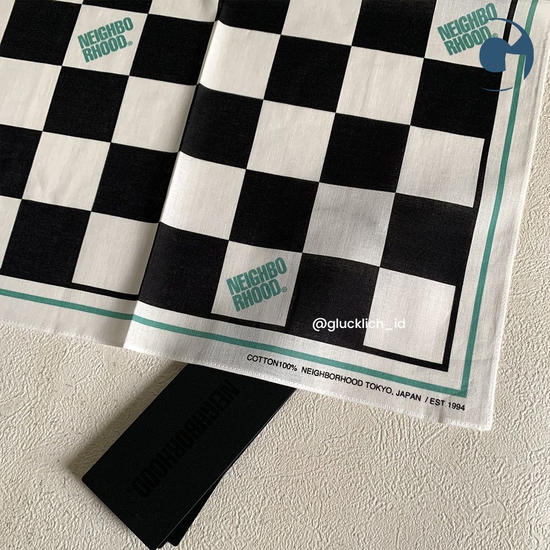 Neighborhood Neighborhood, Checker Bandana 'Mint' Size ONE SIZE - 3 Thumbnail