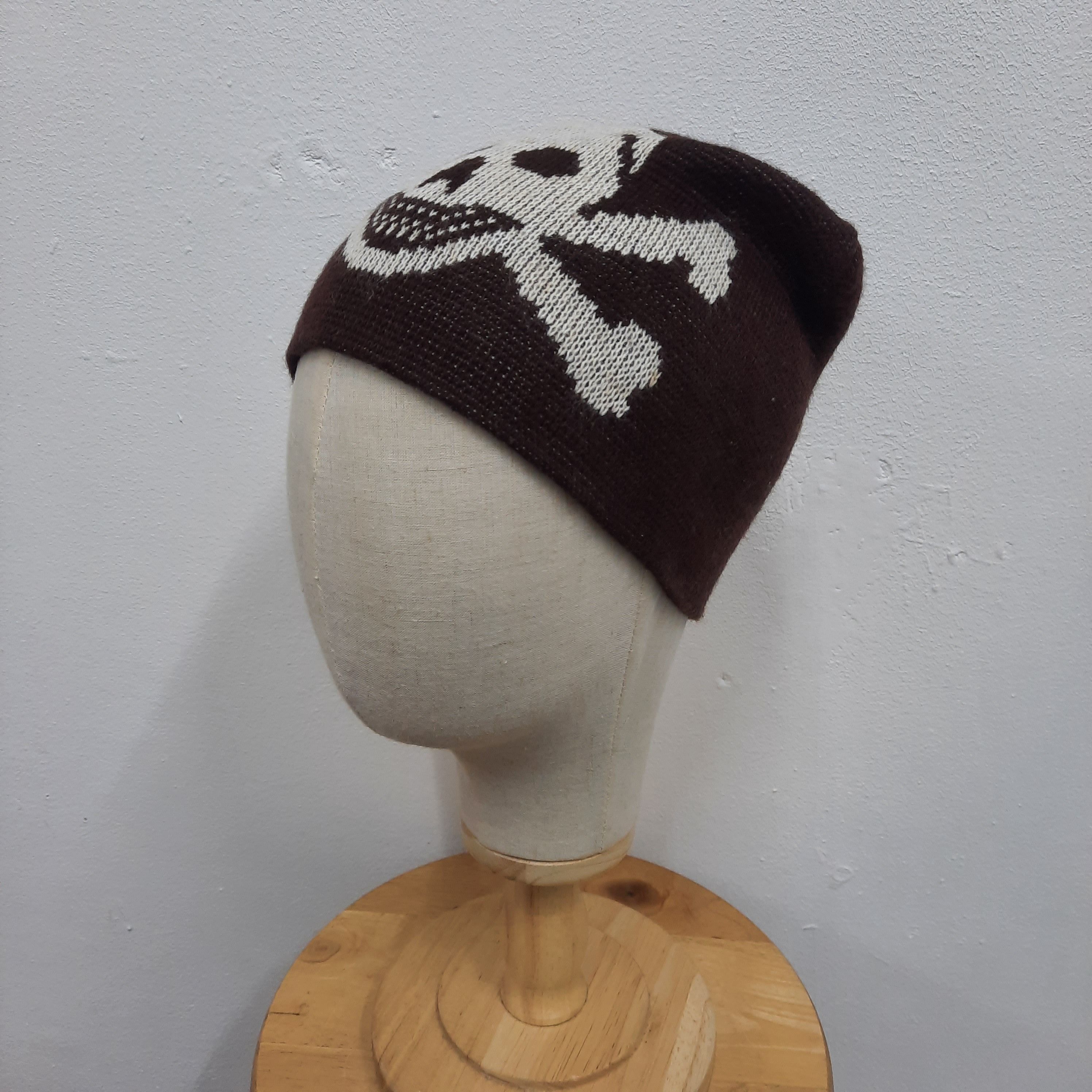 14th Addiction 🔥Skull crossbone big logo rock punk beanie hat Size ONE SIZE - 2 Thumbnail