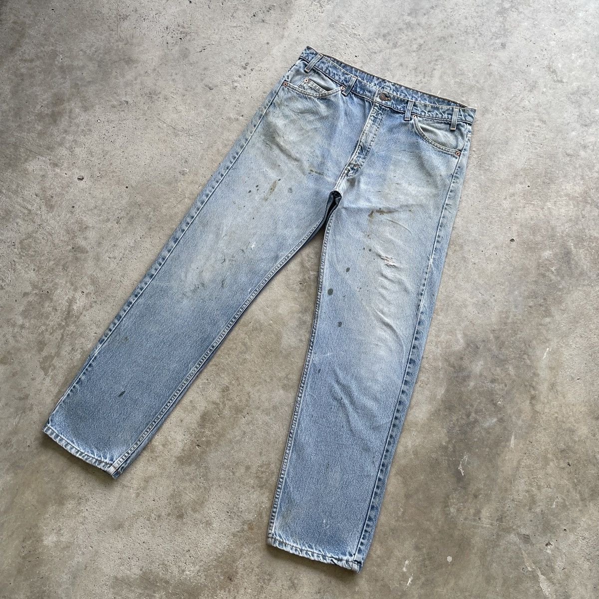 Jean × Levi's 1990s Levis 505 THRASHED Regular Fit Jeans Faded Pants W36 Size US 36 / EU 52 - 2 Thumbnail