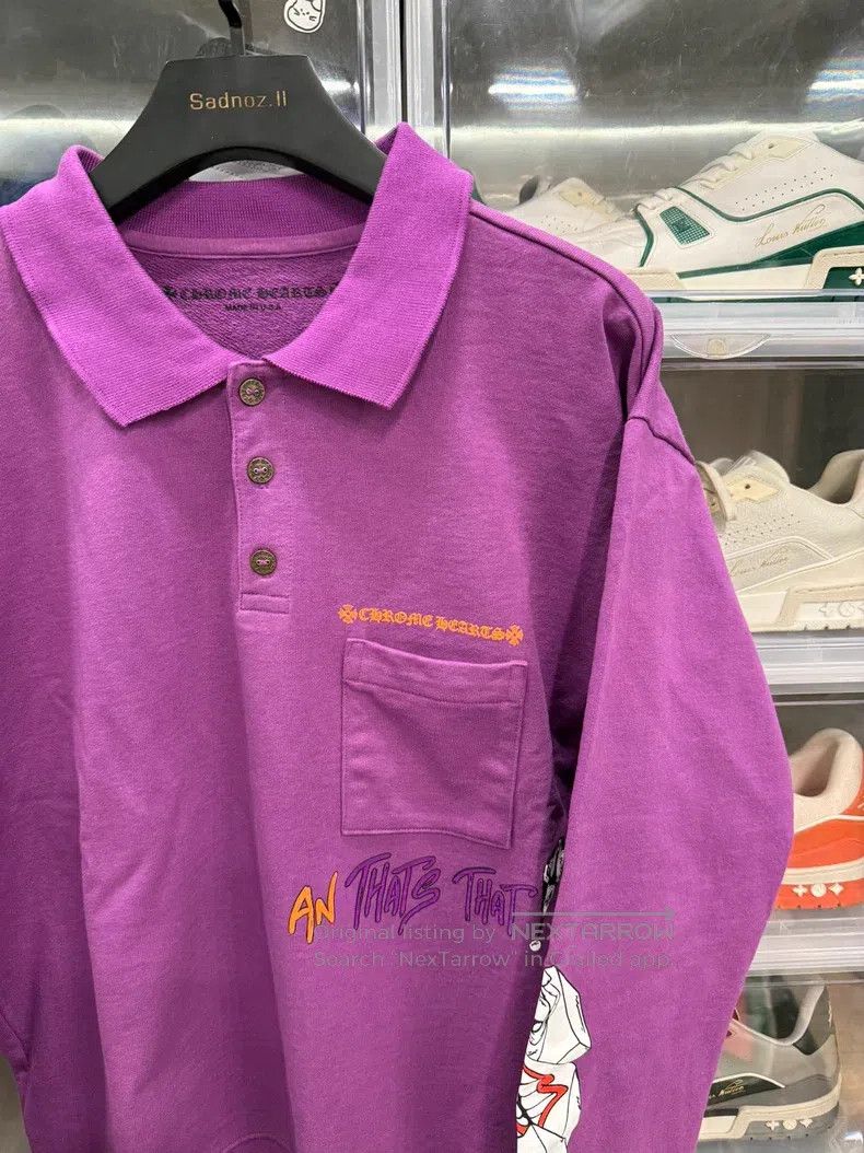 Chrome Hearts CHROME HEARTS Size L Graffiti purple Polo sweater Size US L / EU 52-54 / 3 - 2 Thumbnail