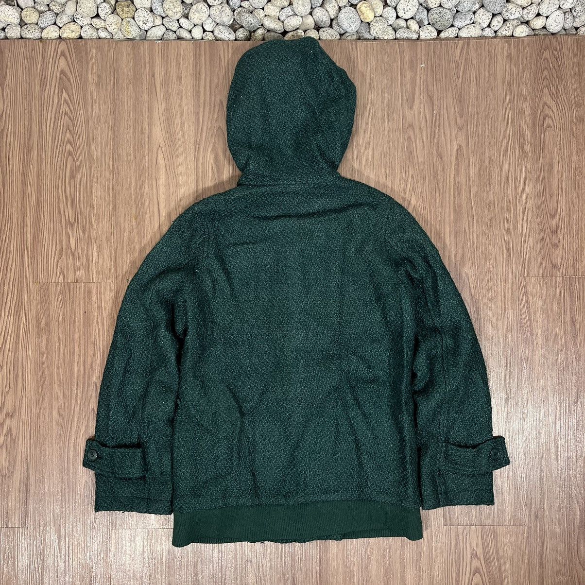 Issey Miyake × Ne-Net Ne-Net Green Wool Duffle Coat Size US L / EU 52-54 / 3 - 2 Thumbnail