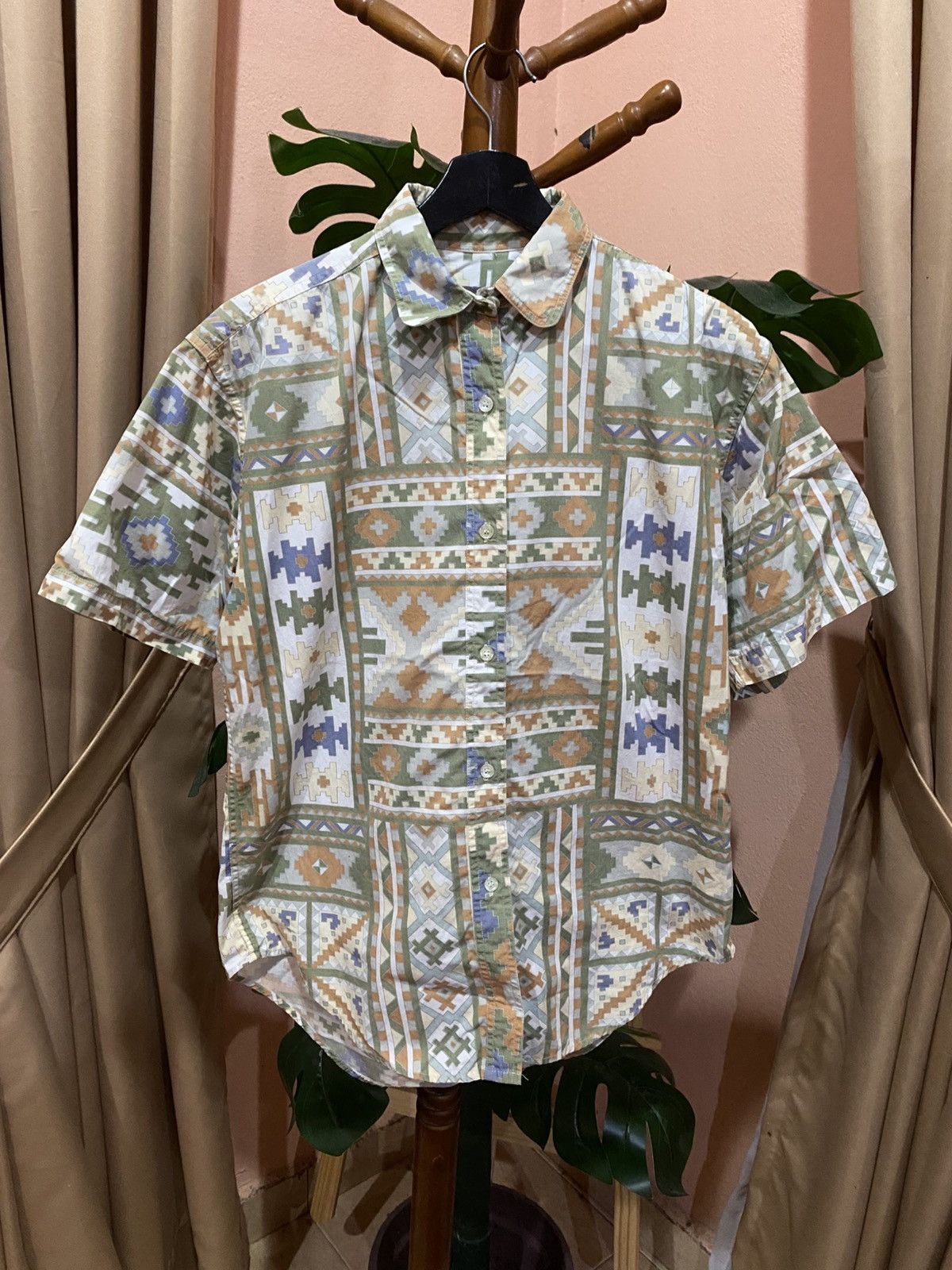 Vintage Woolrich Aztec Print Short Sleeve Shirt – Made Japan