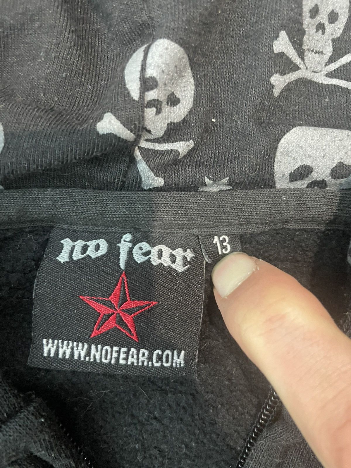 No Fear No Fear Zip Hoodie Skull Y2K Archive (XS / S Womens Fit) Size US XS / EU 42 / 0 - 3 Thumbnail