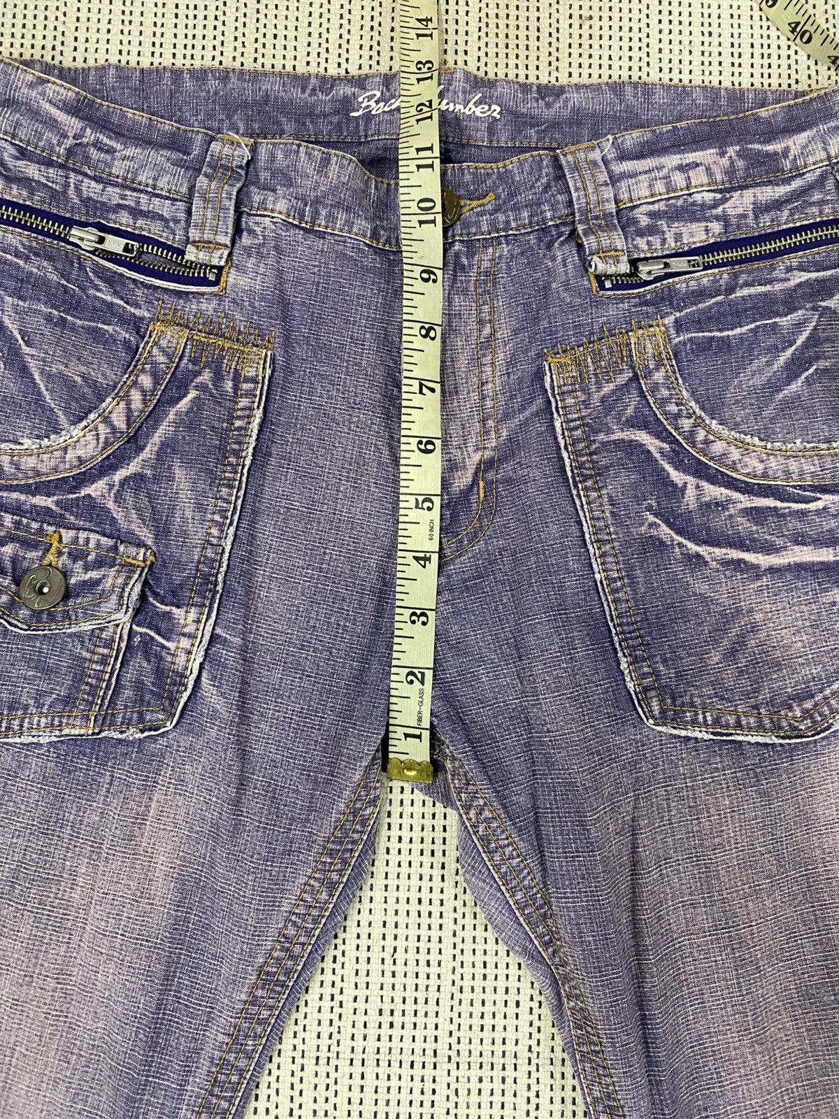 If Six Was Nine Back Number Vintage Wash Bootcut Denim Jeans Distressed Fade Size US 33 - 10 Thumbnail