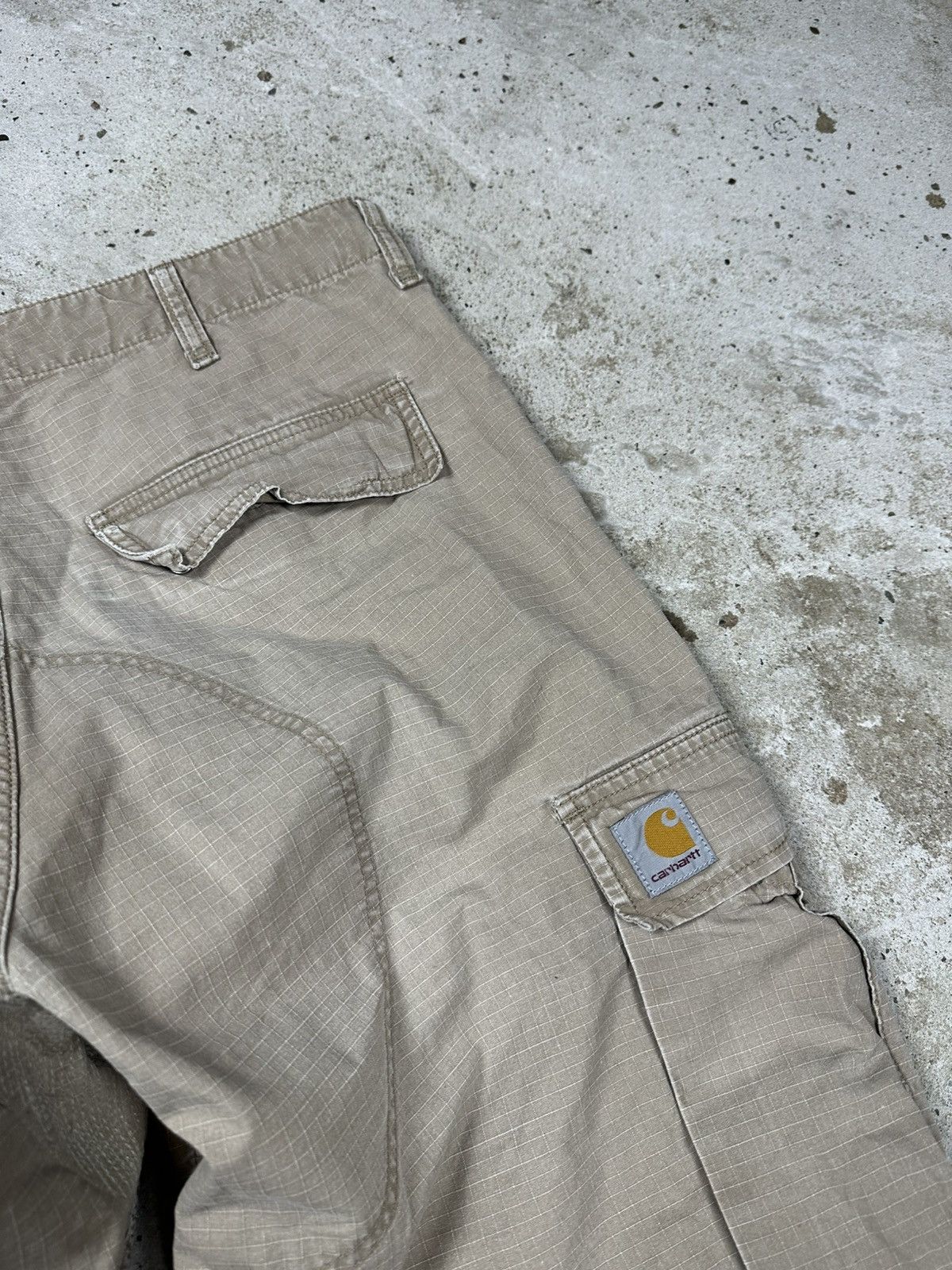 Carhartt Vintage Y2K Carhartt Baggy Distressed Reworked Cargo Pants Size US 33 - 14 Thumbnail