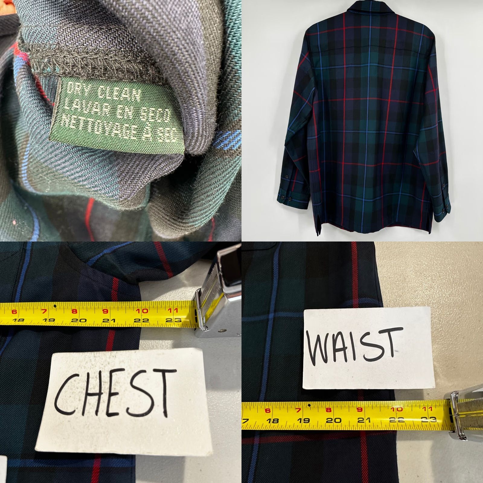 Ralph Lauren Lauren Ralph Lauren Plaid Shirt Jacket Wool Full Zip Large Preppy Timeless Women Size L / US 10 / IT 46 - 8 Thumbnail
