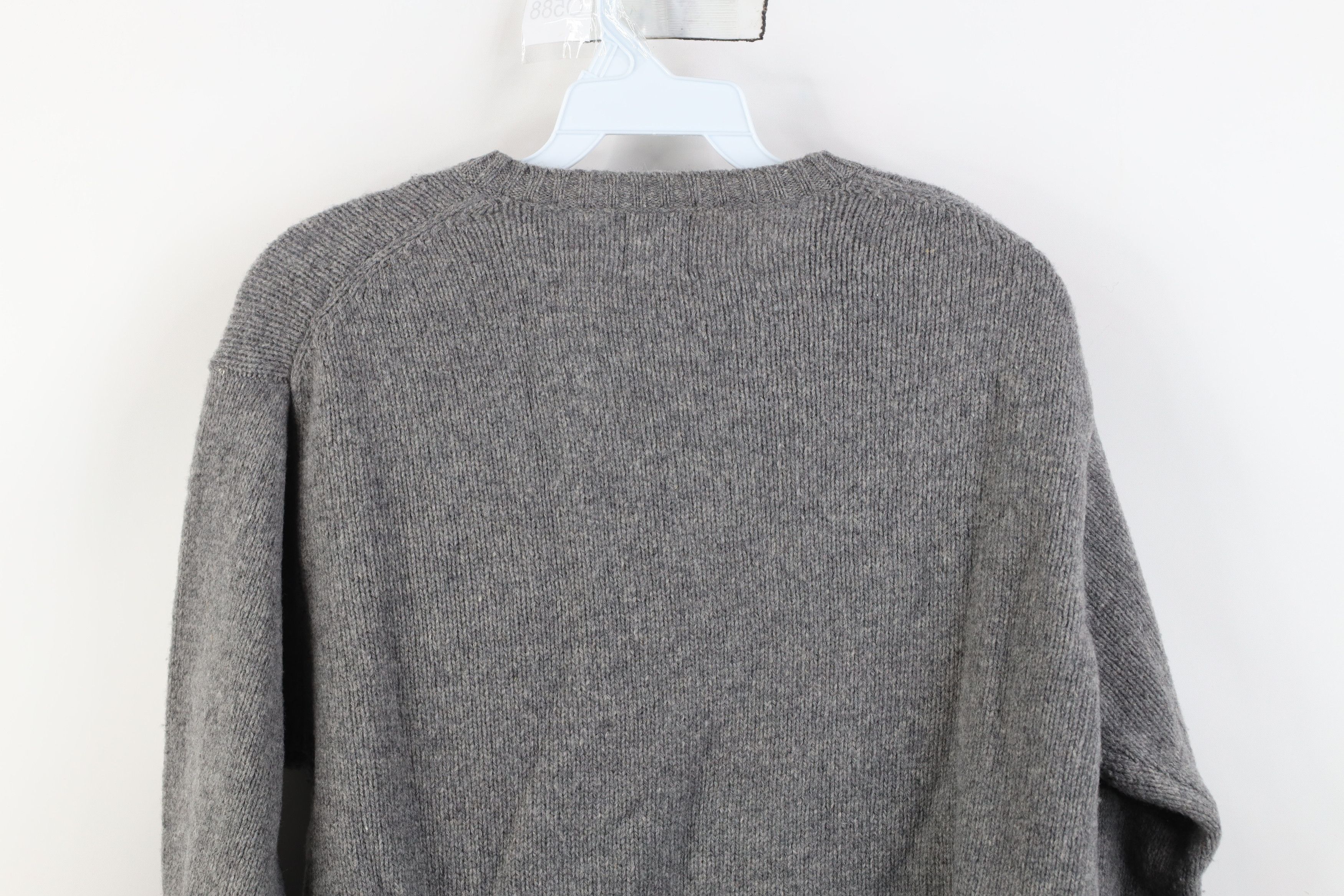 Gap Vintage 90s Y2K Gap Ribbed Knit V-Neck Sweater Gray Size US XS / EU 42 / 0 - 9 Thumbnail